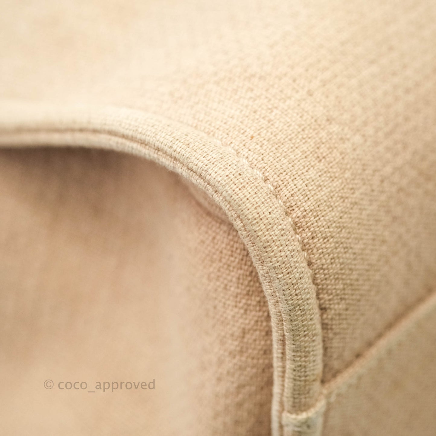 Chanel Large Deauville Beige Canvas Silver Hardware