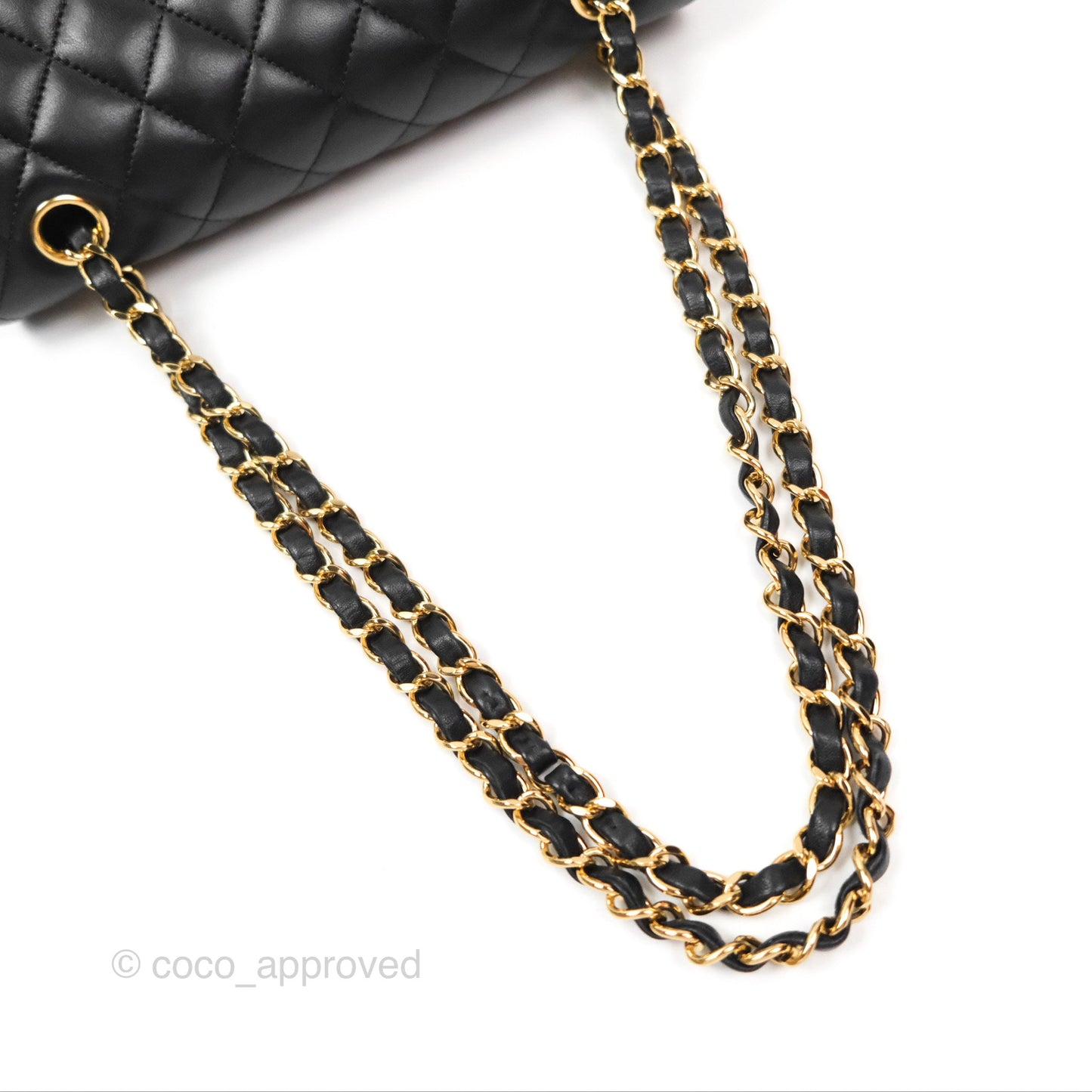 Chanel Small Classic Quilted Flap Black Lambskin Gold Hardware