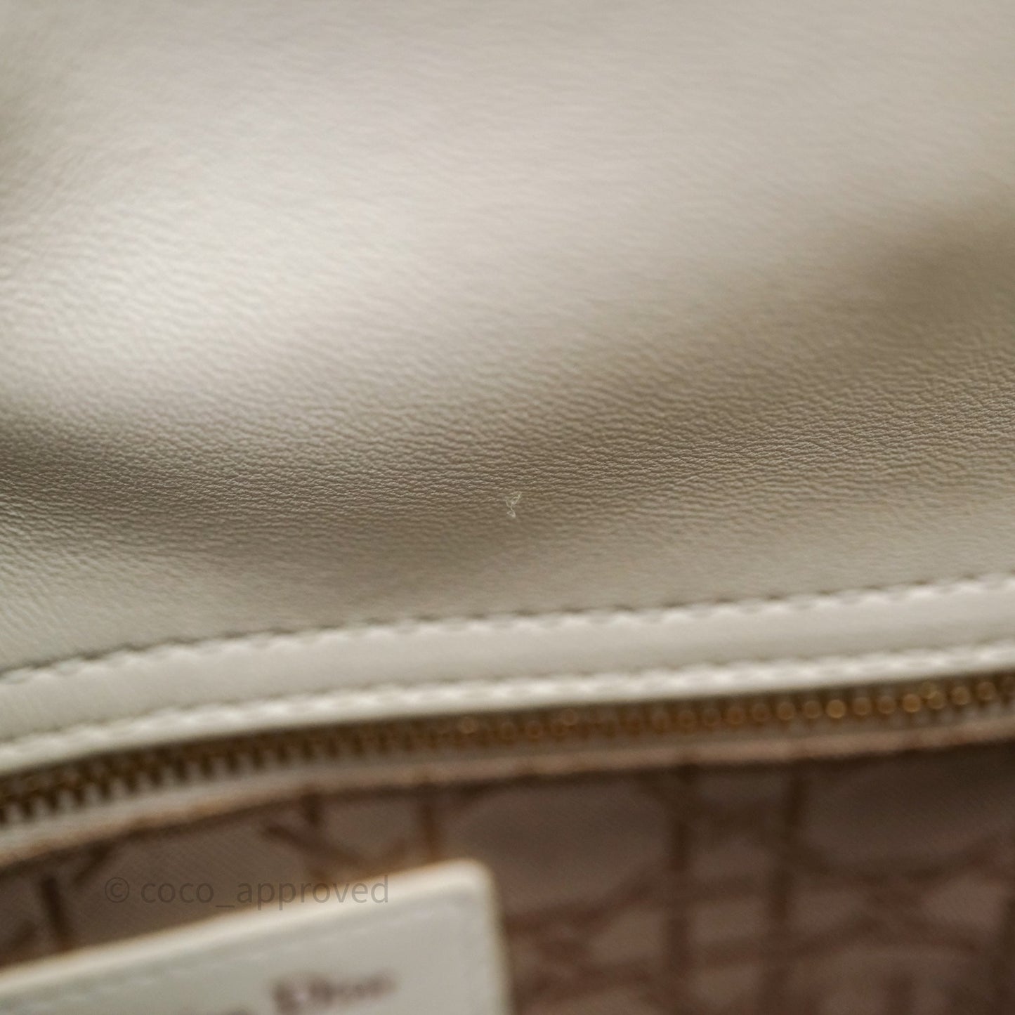 Christian Dior Small My ABCDior Lady Dior Bag White Cannage Lambskin Gold Hardware