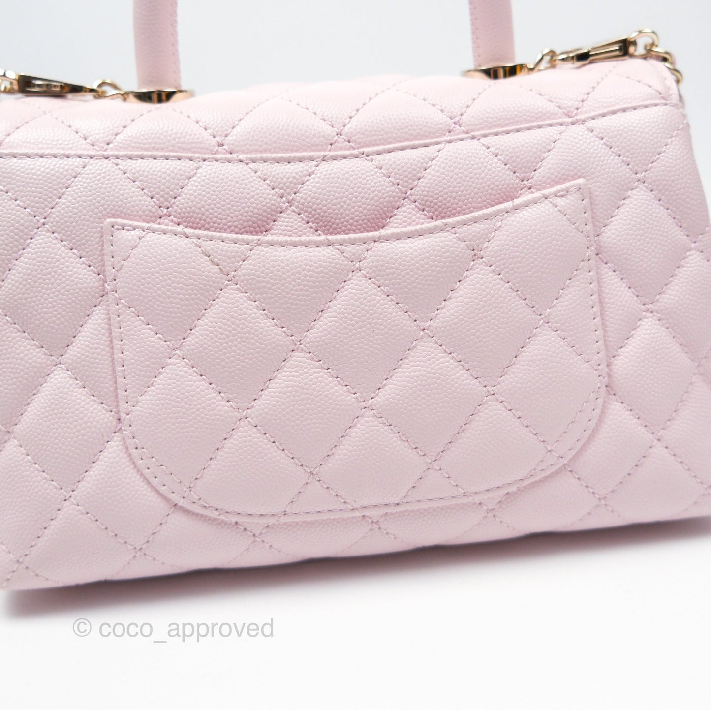 Chanel Small Coco Handle Light Pink Caviar Gold Hardware