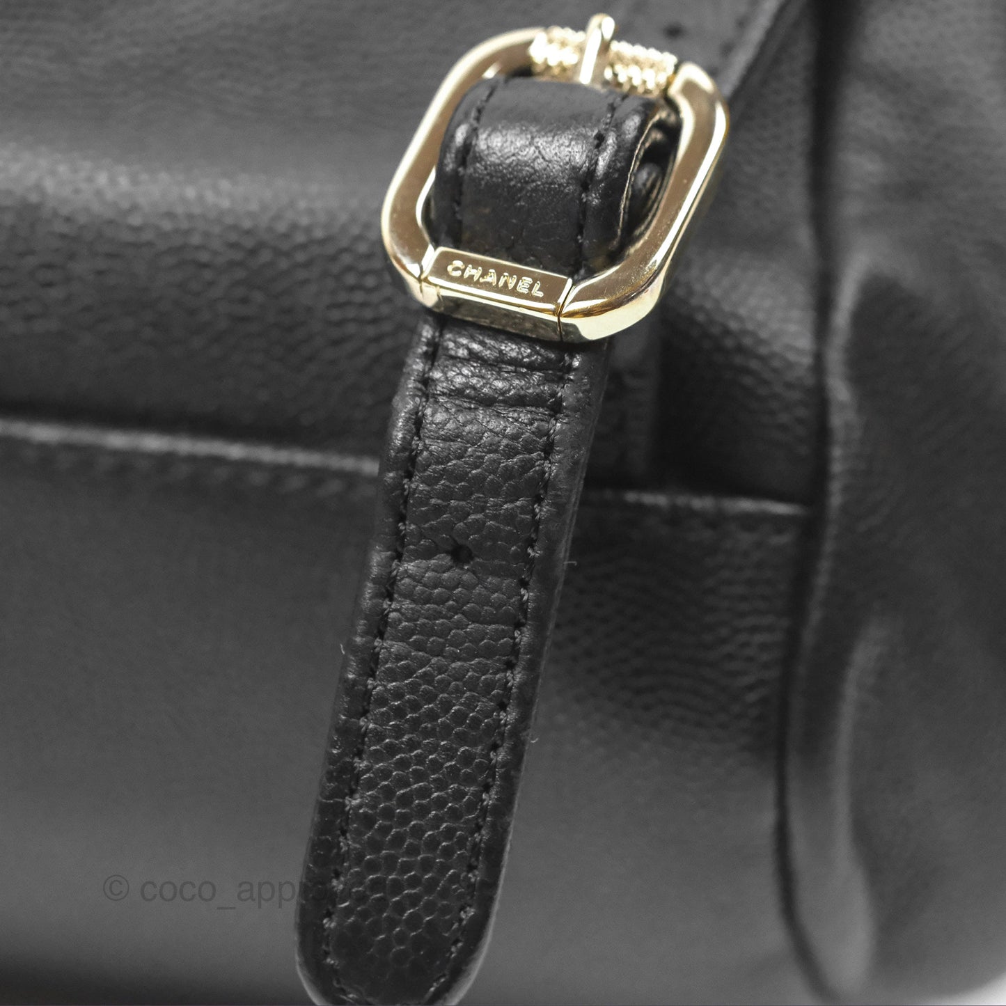 Chanel Quilted Business Affinity Backpack Black Caviar Gold Hardware