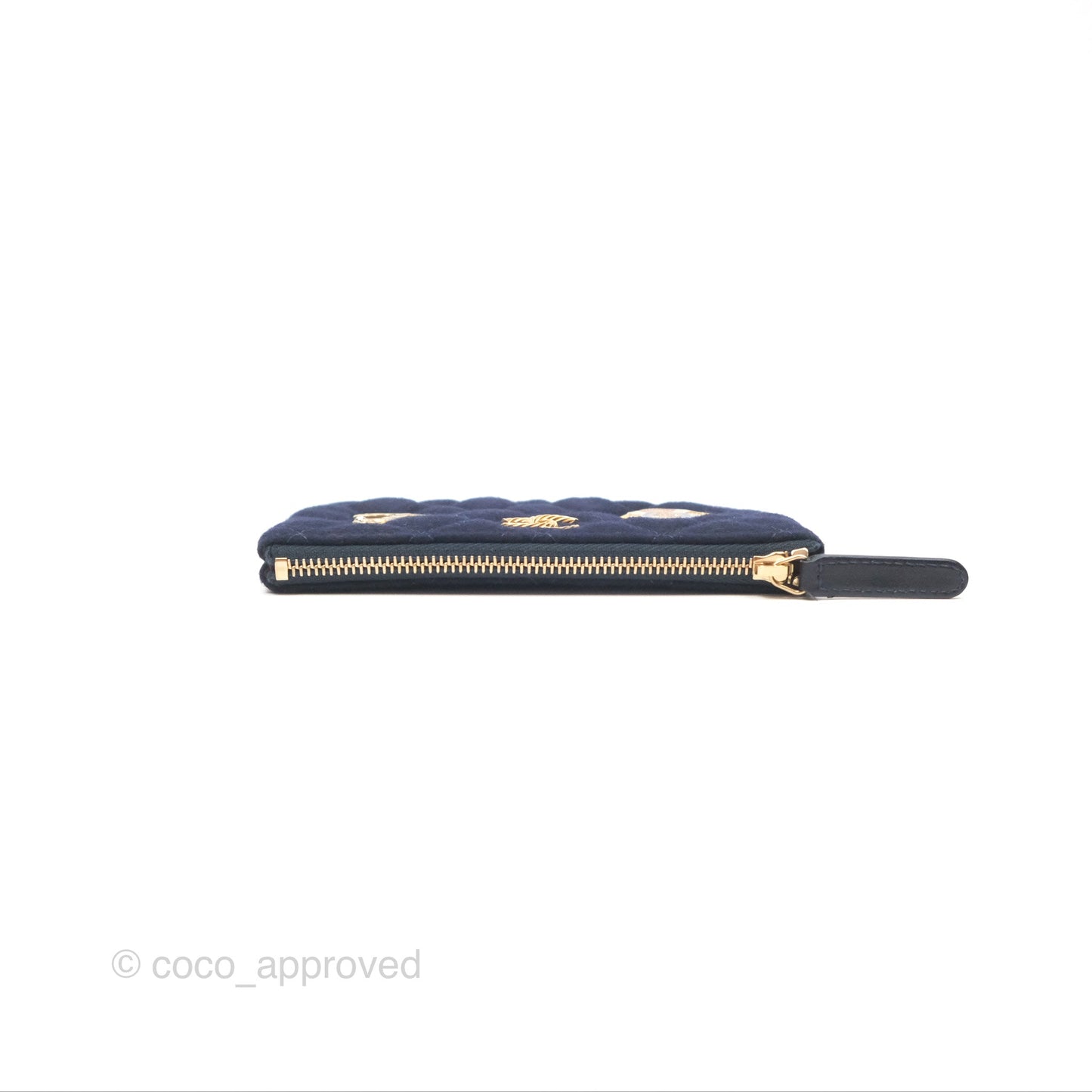 Chanel Coco Cruise Charms Mini O Case Navy Jersey