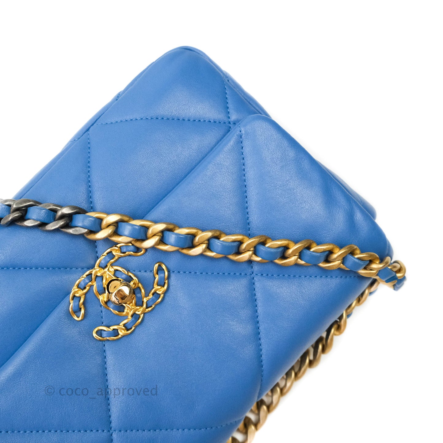 Chanel 19 Small Blue Mixed Hardware 20S