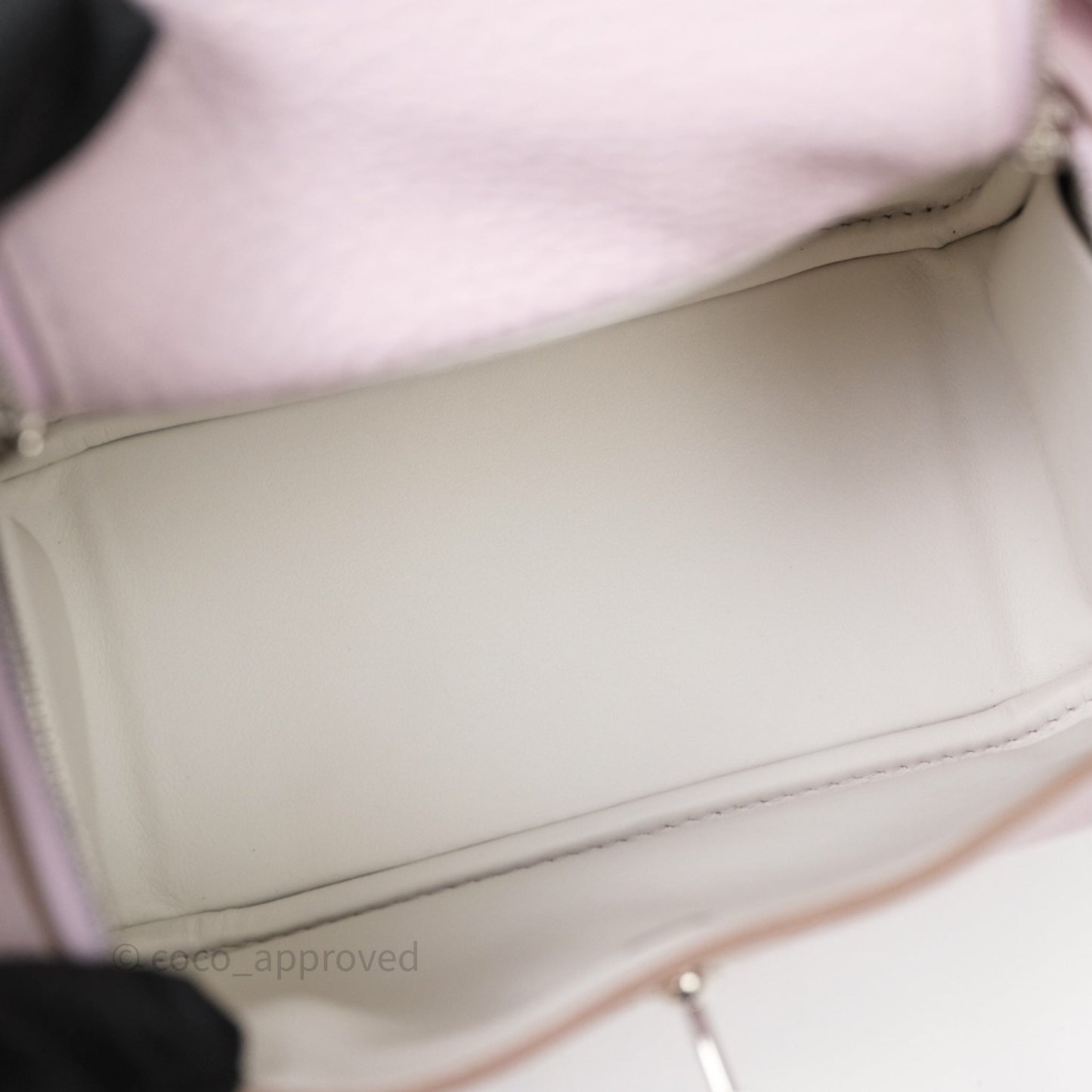 Hermès Mini Lindy 20 Mauve Pâle 09 Clemence Palladium Hardware