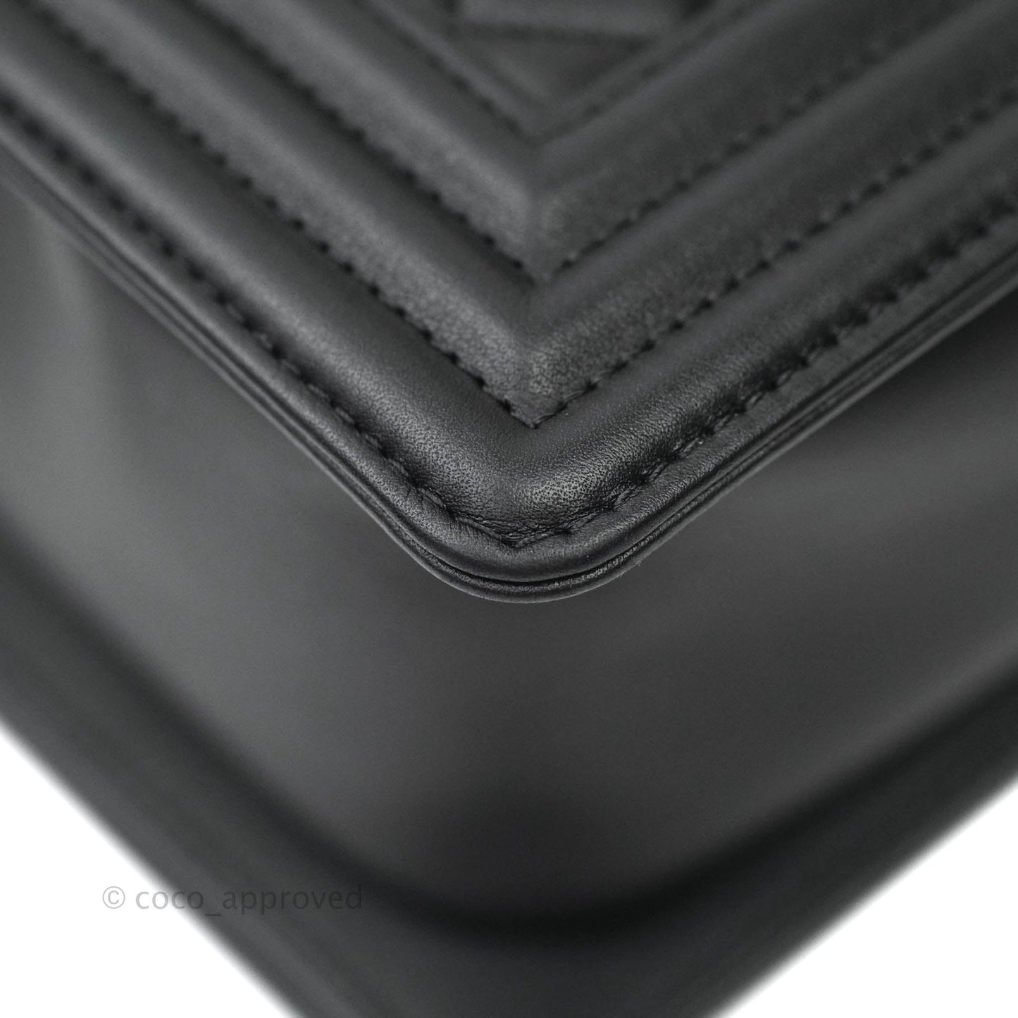 Chanel Quilted Medium Calfskin Boy Flap Ruthenium Hardware