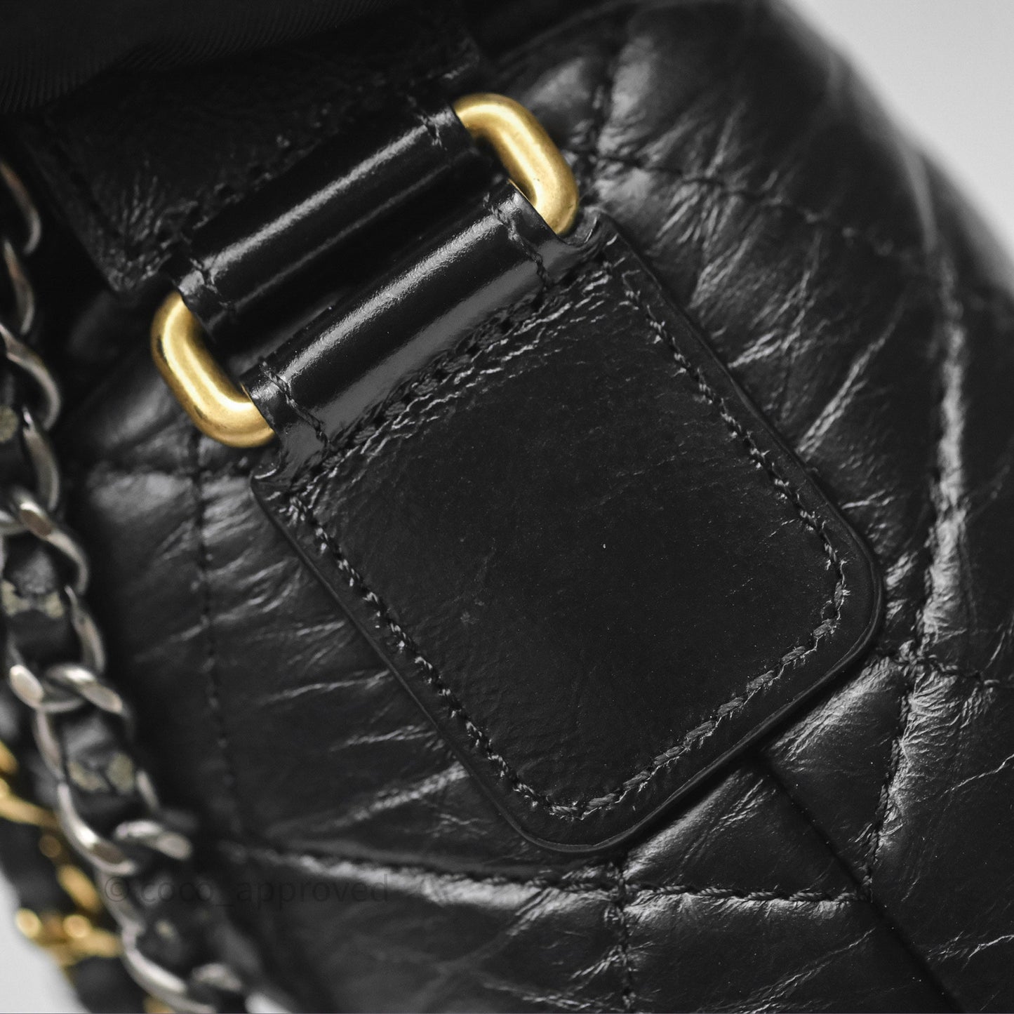 Chanel Small Gabrielle Hobo Quilted Black Aged Calfskin