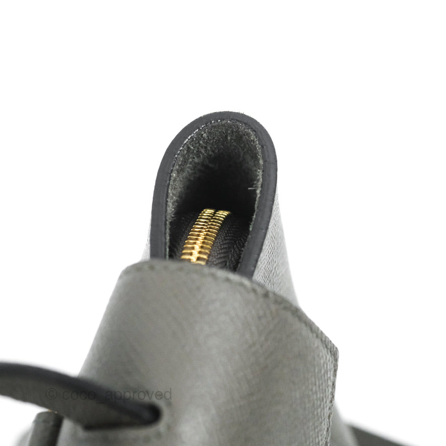 Celine Nano Belt Bag Grey Grained Calfskin Gold Hardware