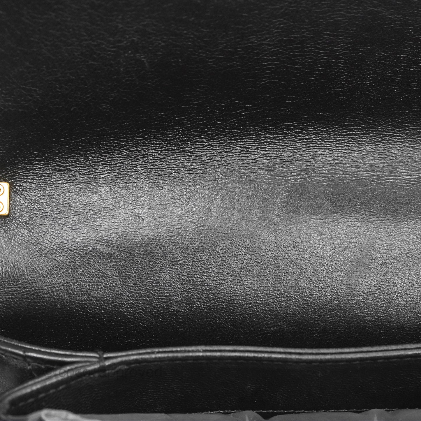 Chanel Chain Handle Flap Bag Black Goatskin Gold Hardware