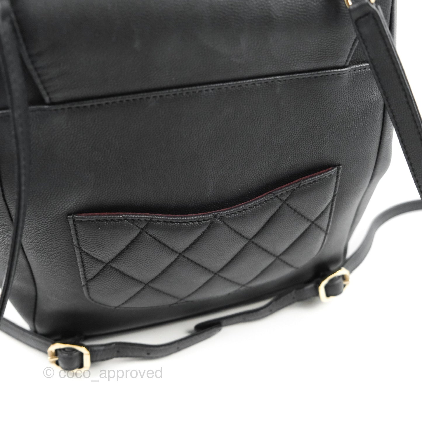 Chanel Quilted Business Affinity Backpack Black Caviar Gold Hardware