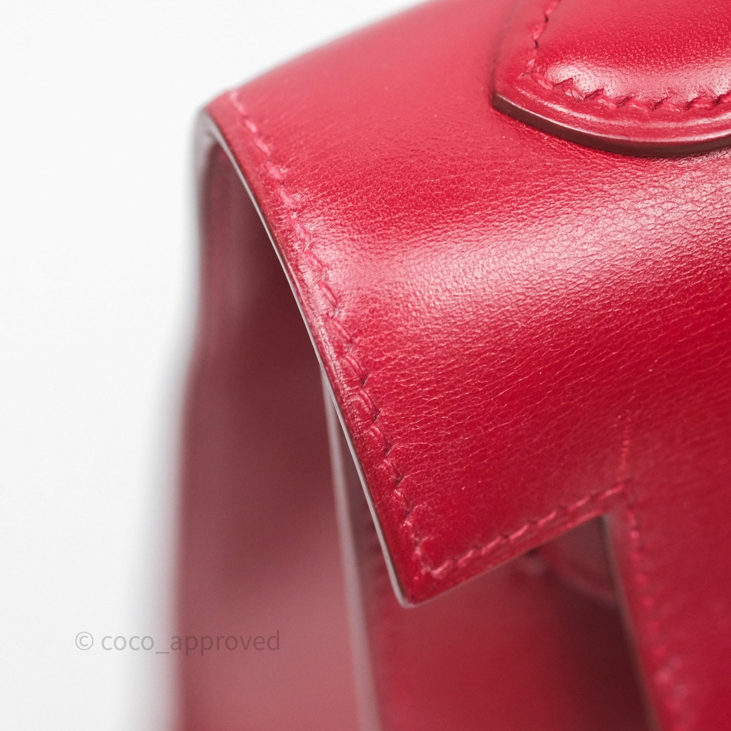 Hermès Vintage Kelly 32 Sellier Rouge Hermes 55 Box Leather Gold Hardware