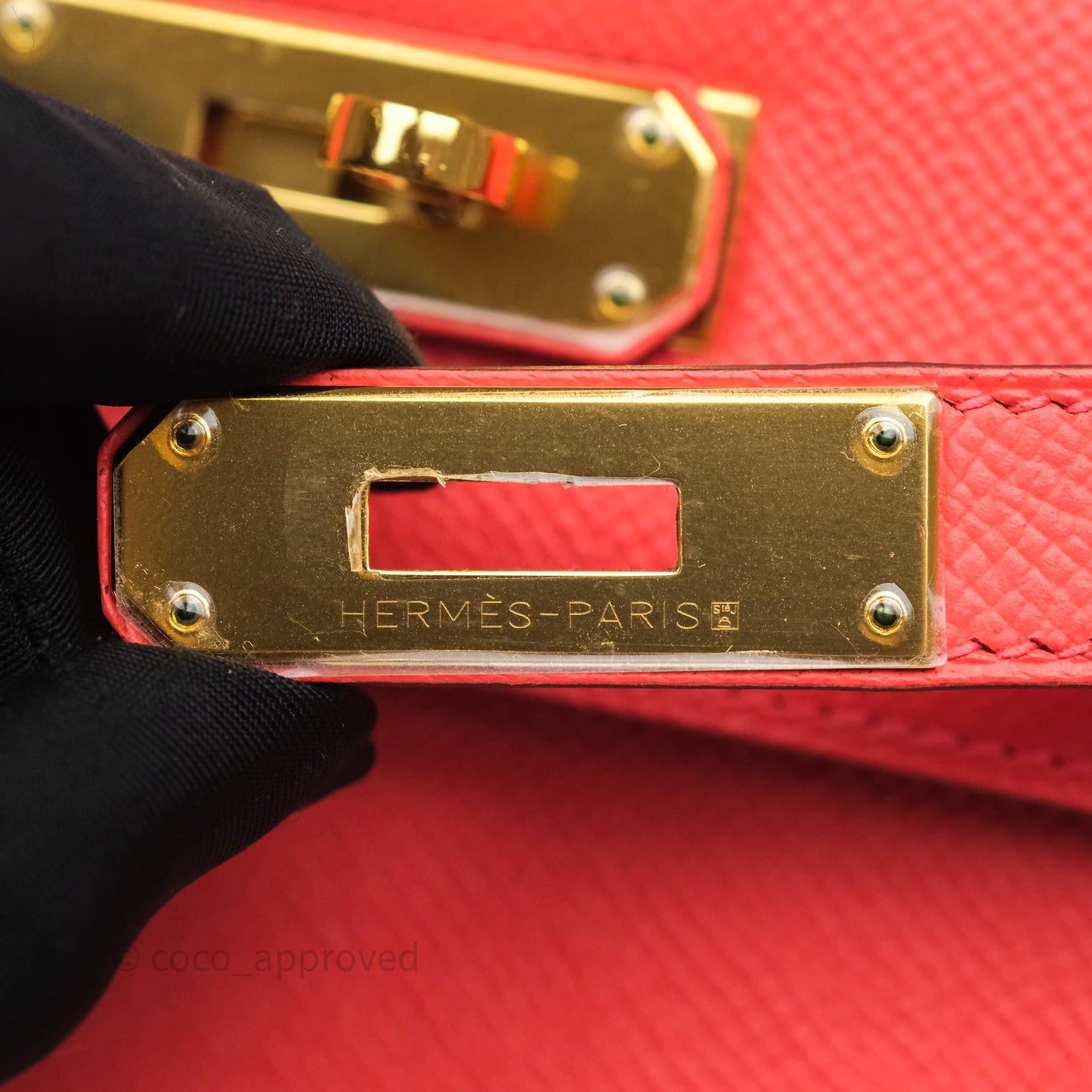 Hermès Sellier Kelly 28 Rose Jaipur Epsom Gold Hardware