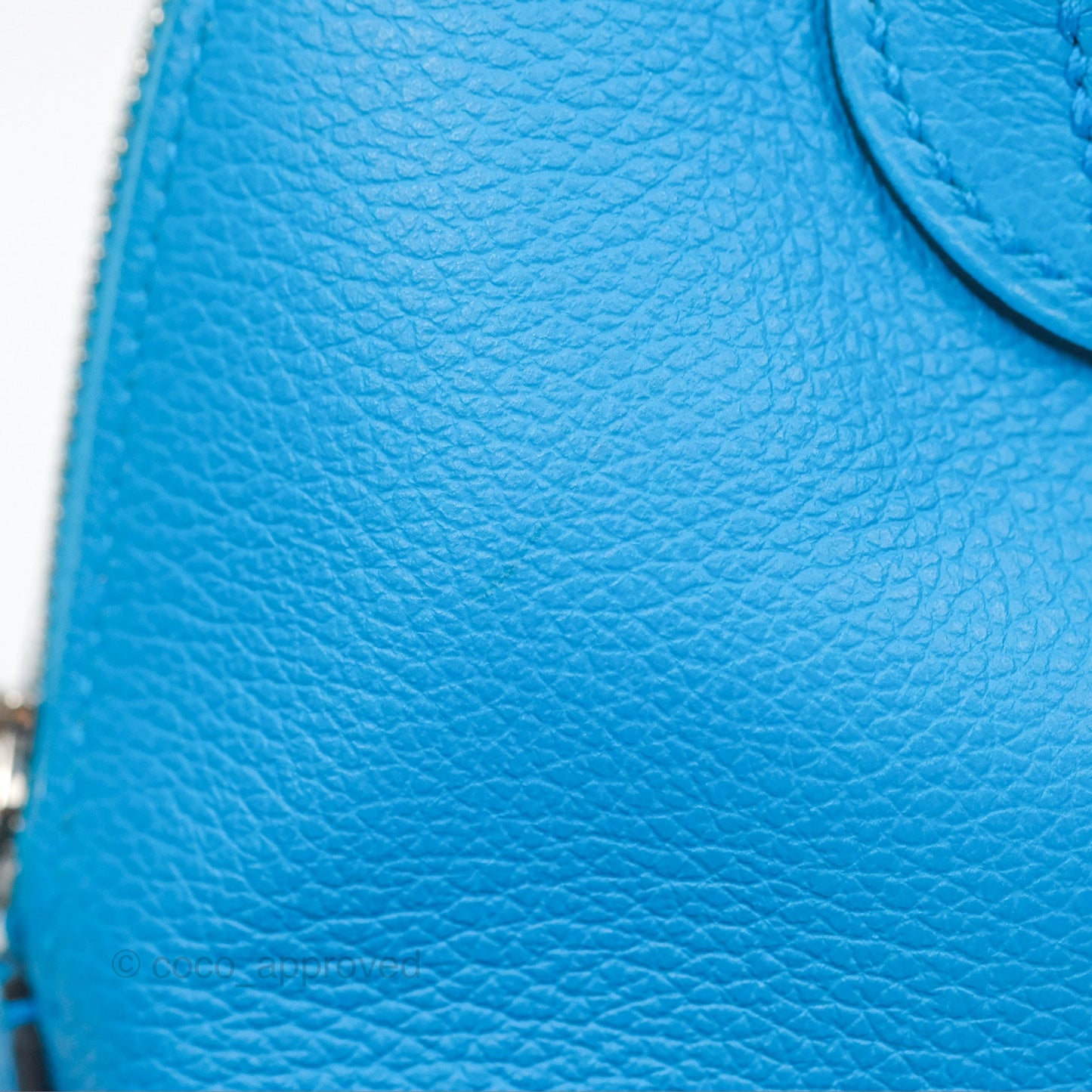 Hermès Bolide Mini 1923 Bleu Frida Evercolor Palladium Hardware