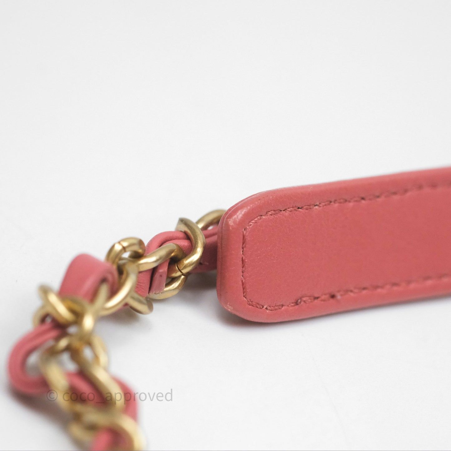 Chanel Quilted Small Chain Infinity Handle Bag Pink Lambskin Aged Gold Hardware