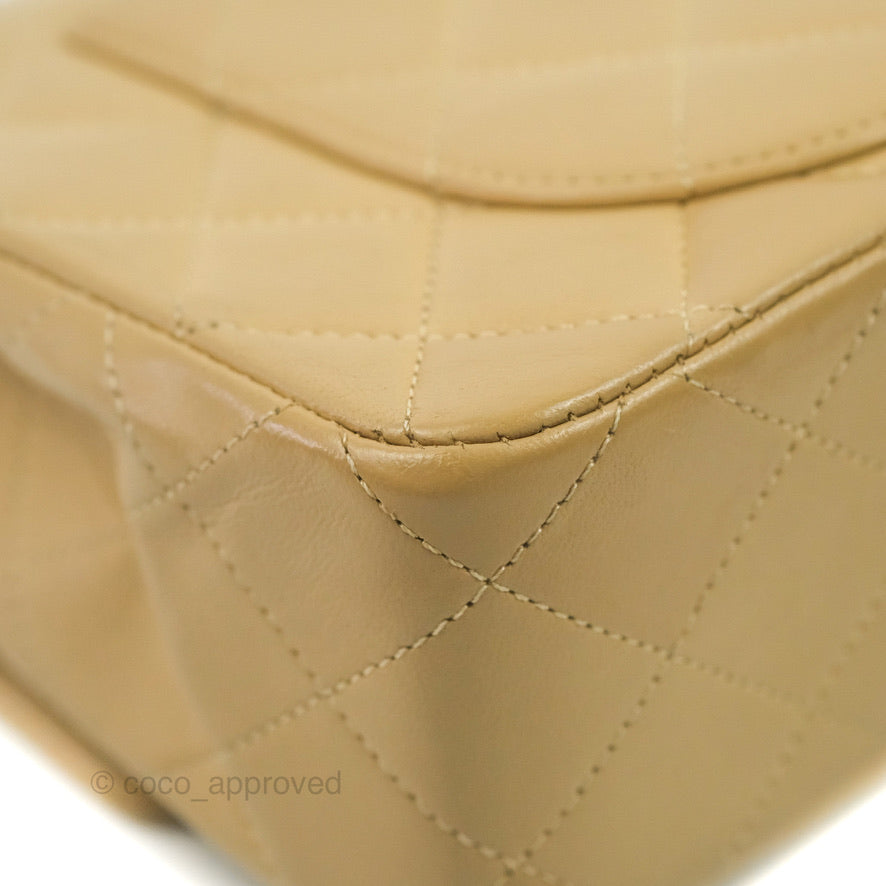 Chanel Classic Vintage Small Flap Dark Beige Lambskin 24K Gold Hardware