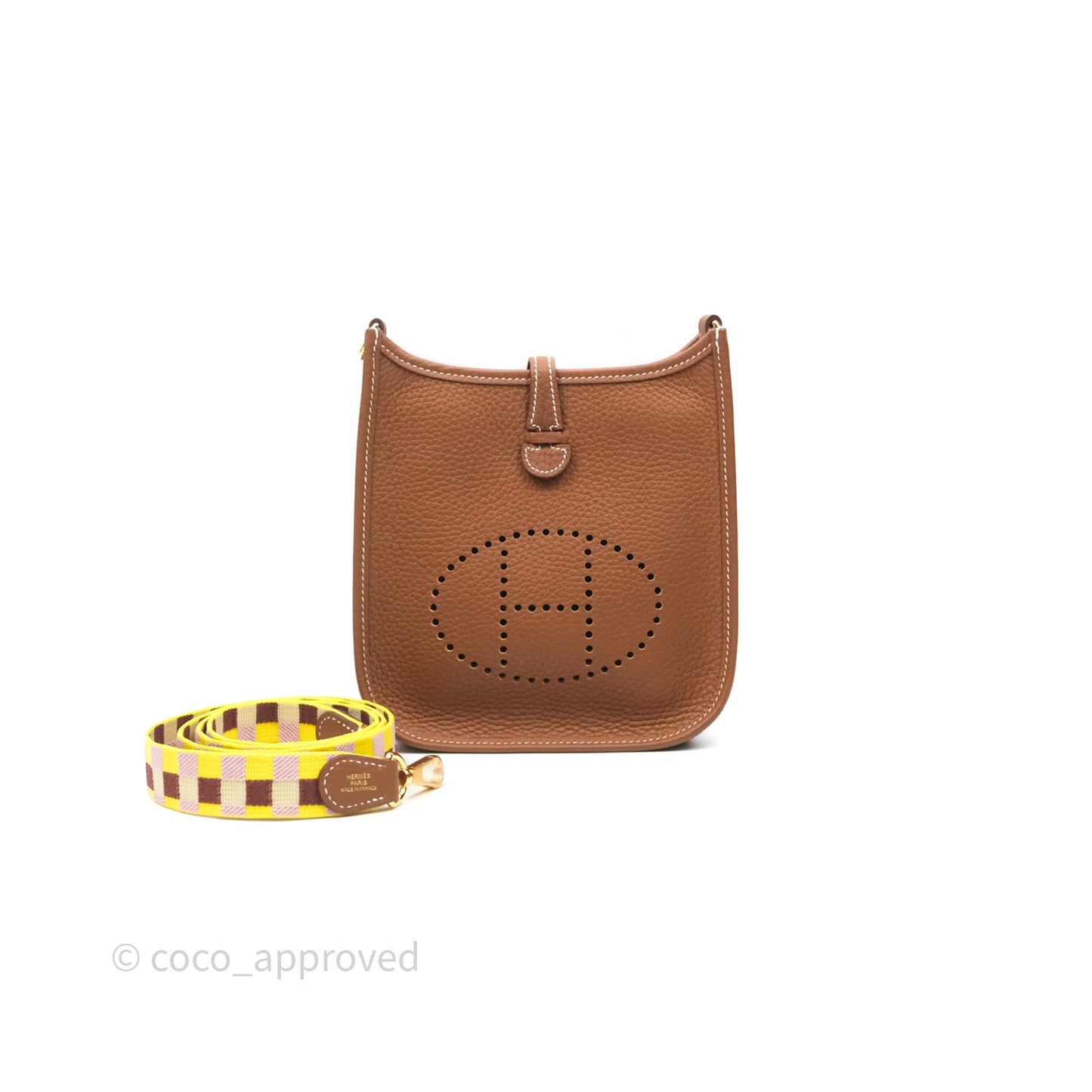 Hermès Mini Evelyne 16 Gold 37 Clemence Gold Hardware