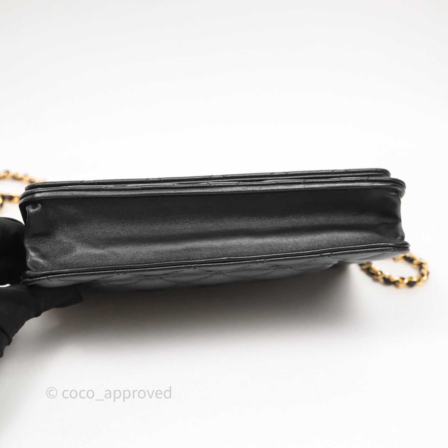 Chanel Quilted WOC Black Lambskin Gold Hardware