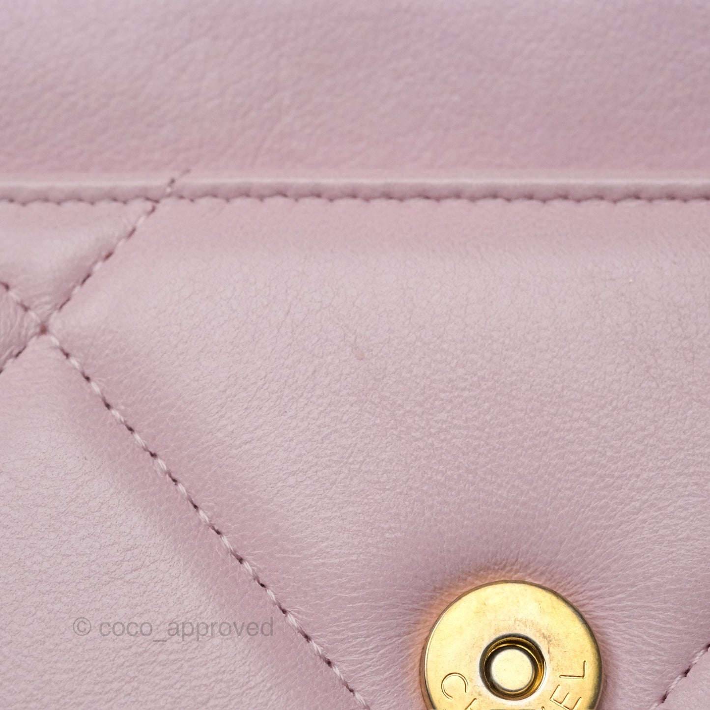 Chanel 19 Wallet on Chain WOC Light Pink Lambskin Mixed Hardware