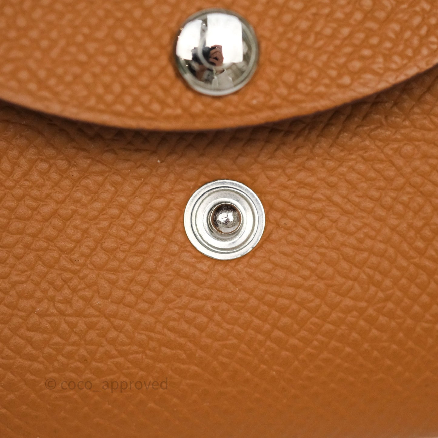 Hermès Calvi Duo Compact Card Holder Gold Epsom