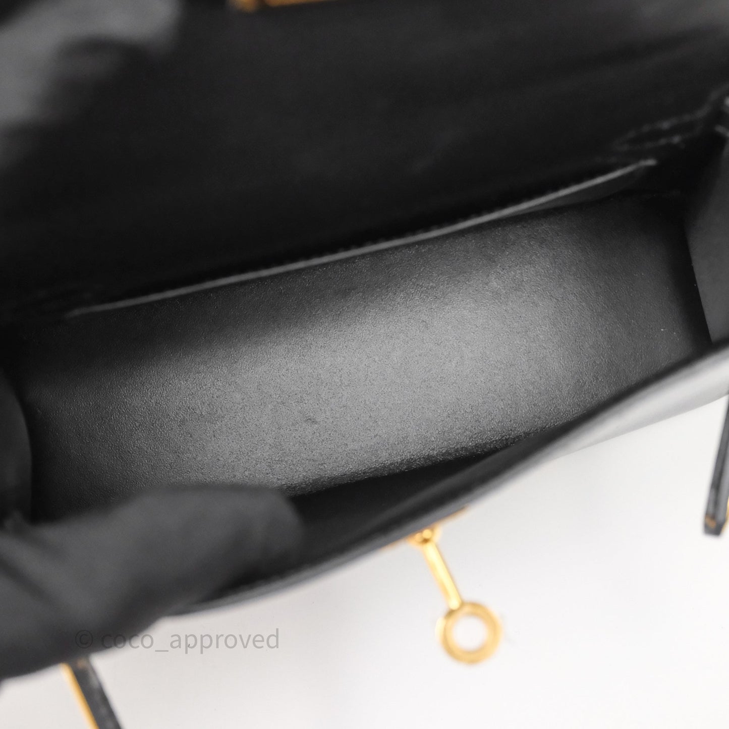 Hermès Mini Kelly II Black Noir 89 Box Leather Gold Hardware