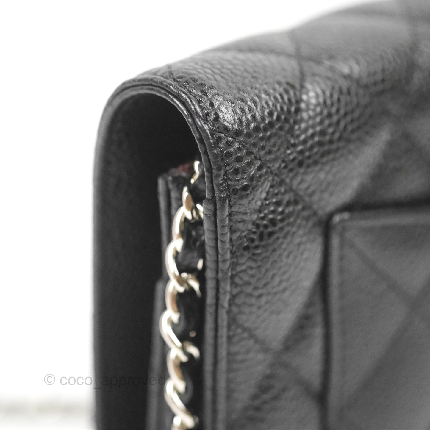 Chanel Quilted WOC Black Caviar Silver Hardware