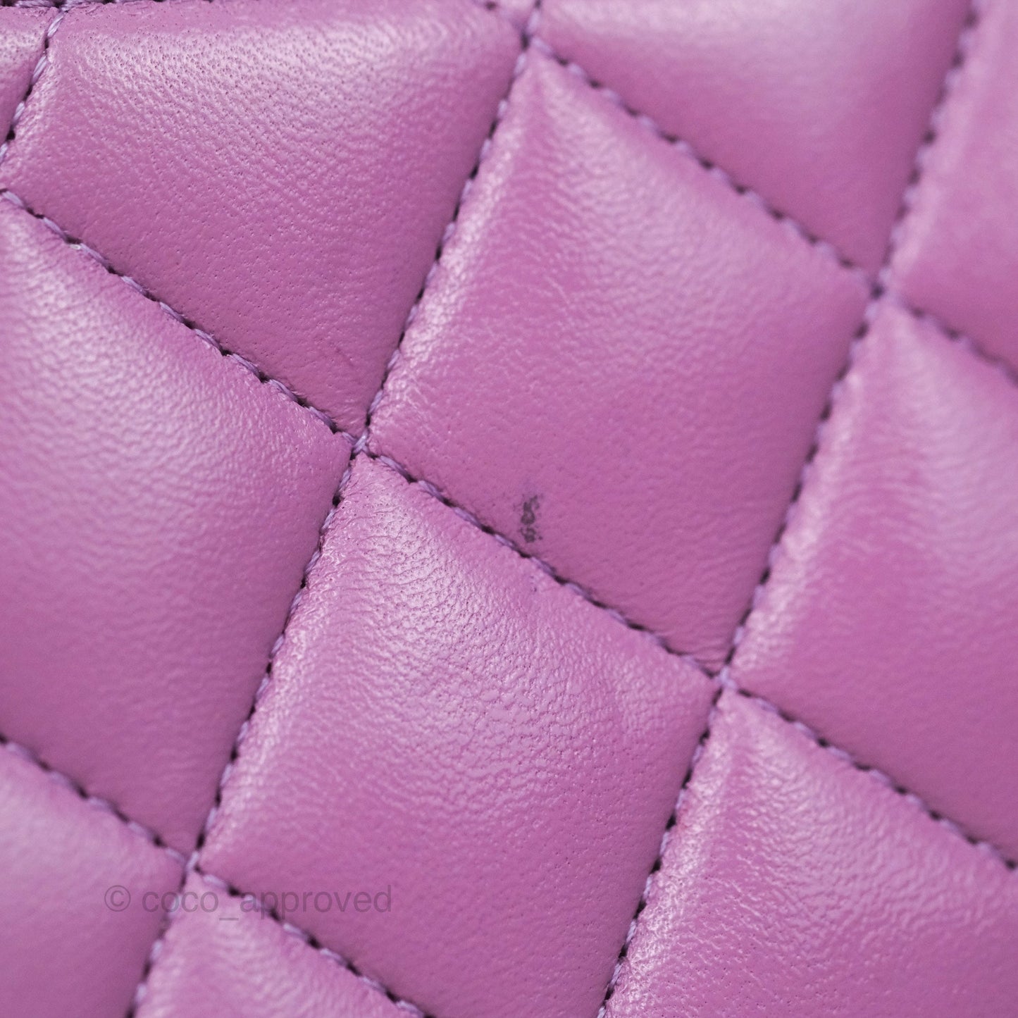 Chanel Small Classic Flap Quilted Purple Lambskin Silver Hardware