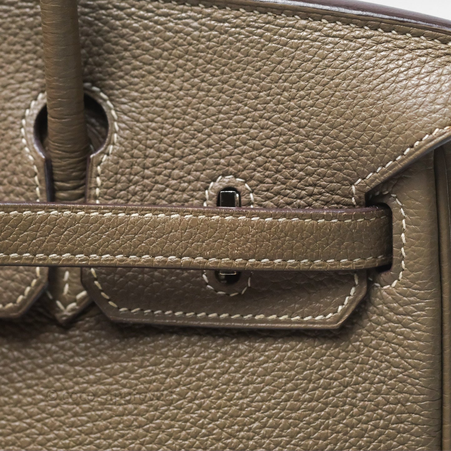Hermes Birkin 25 Retourne Etoupe 18 Clemence Palladium Hardware
