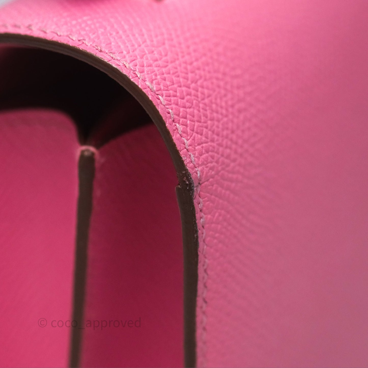 Hermès Constance Mini 18cm Rose d'ete Epsom Palladium Hardware