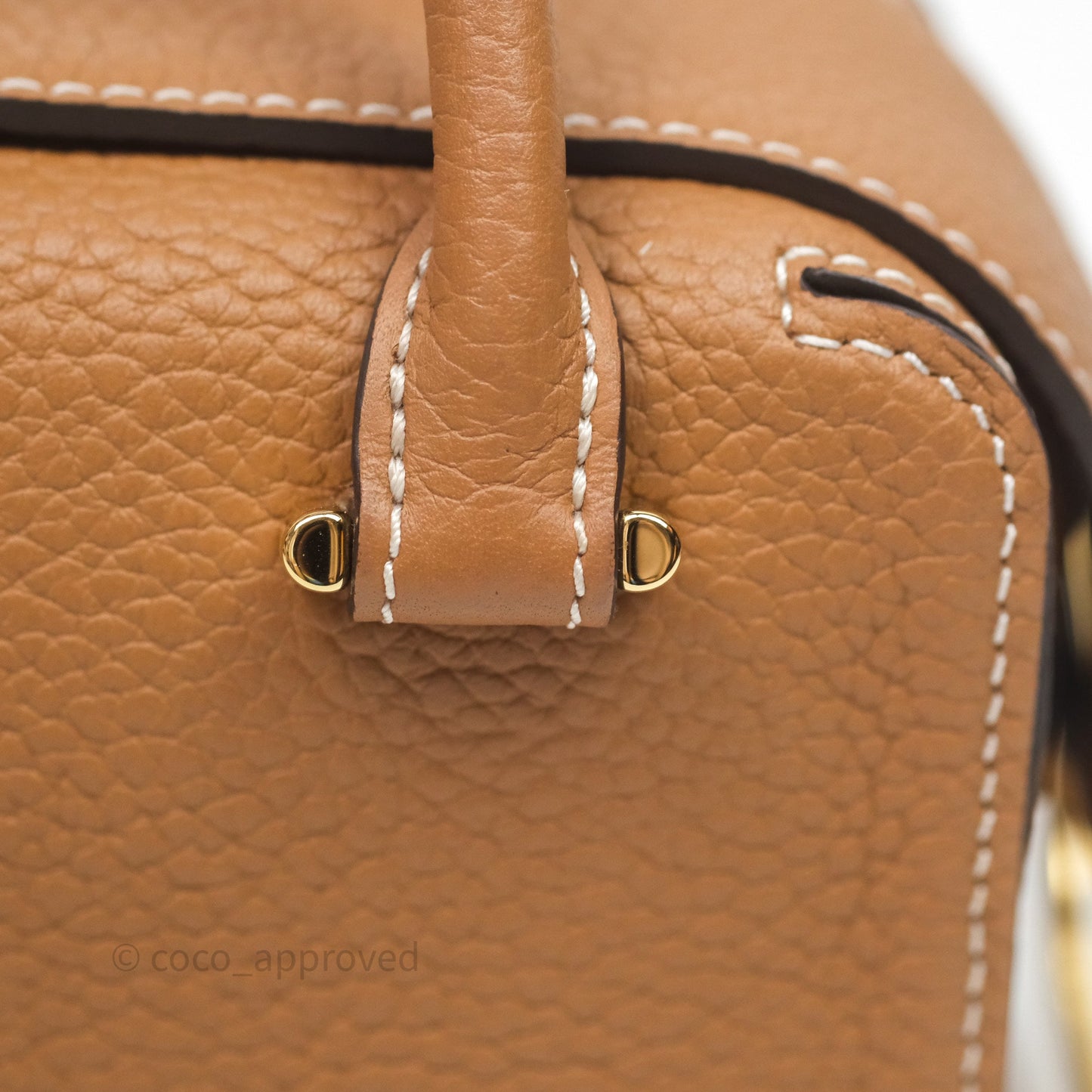 Delvaux Cool Box Nano Taurillon Soft Grained Calfskin Vegetal Ivory Gold Hardware