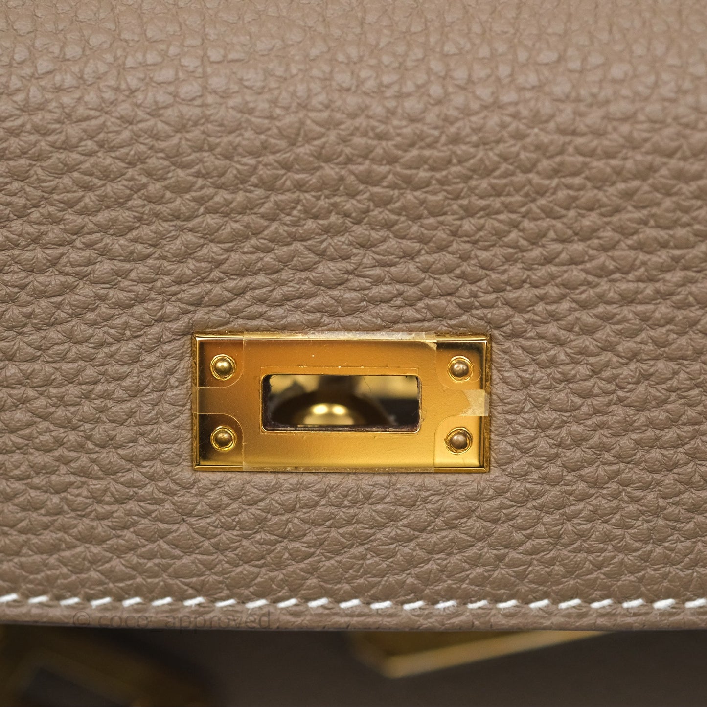 Hermès Kelly 25 Etoupe 18 Retourne Togo Gold Hardware