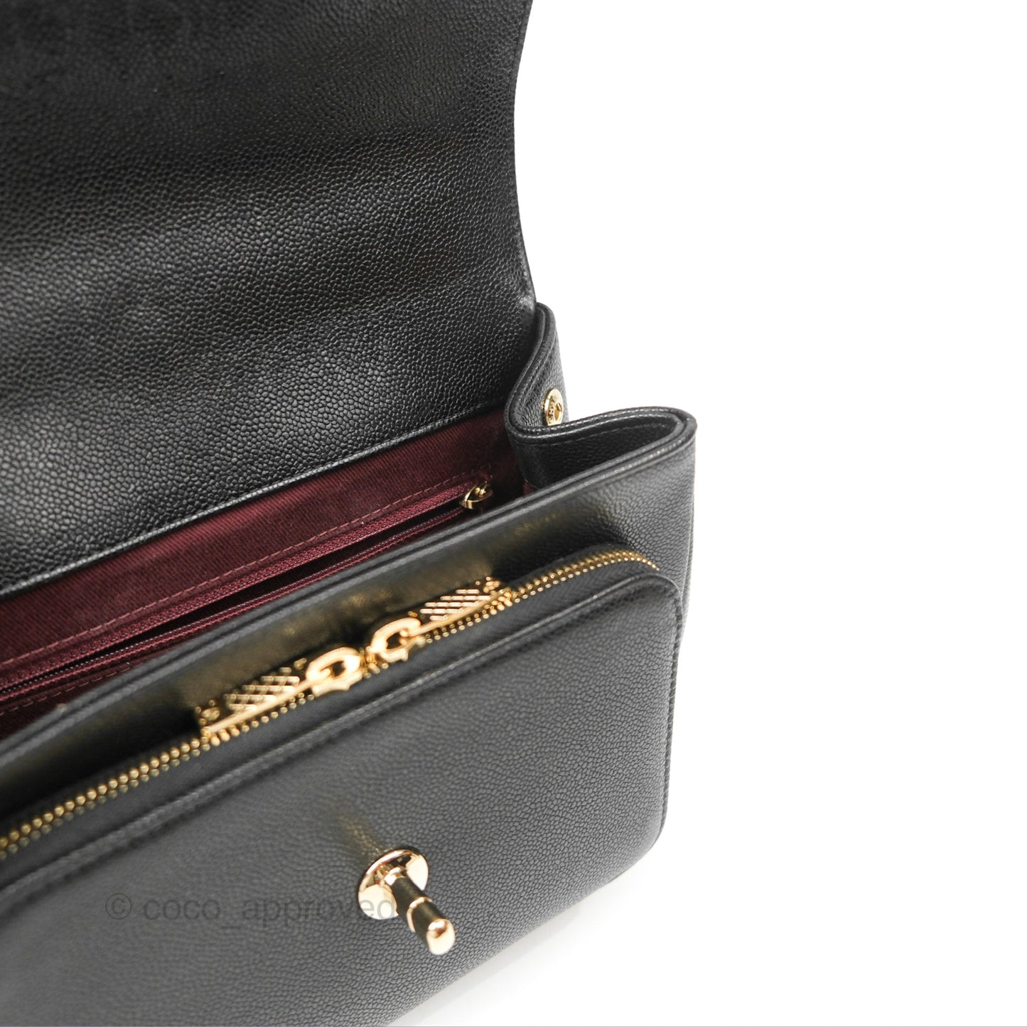 Chanel Quilted Medium Business Affinity Flap Black Caviar Gold Hardware