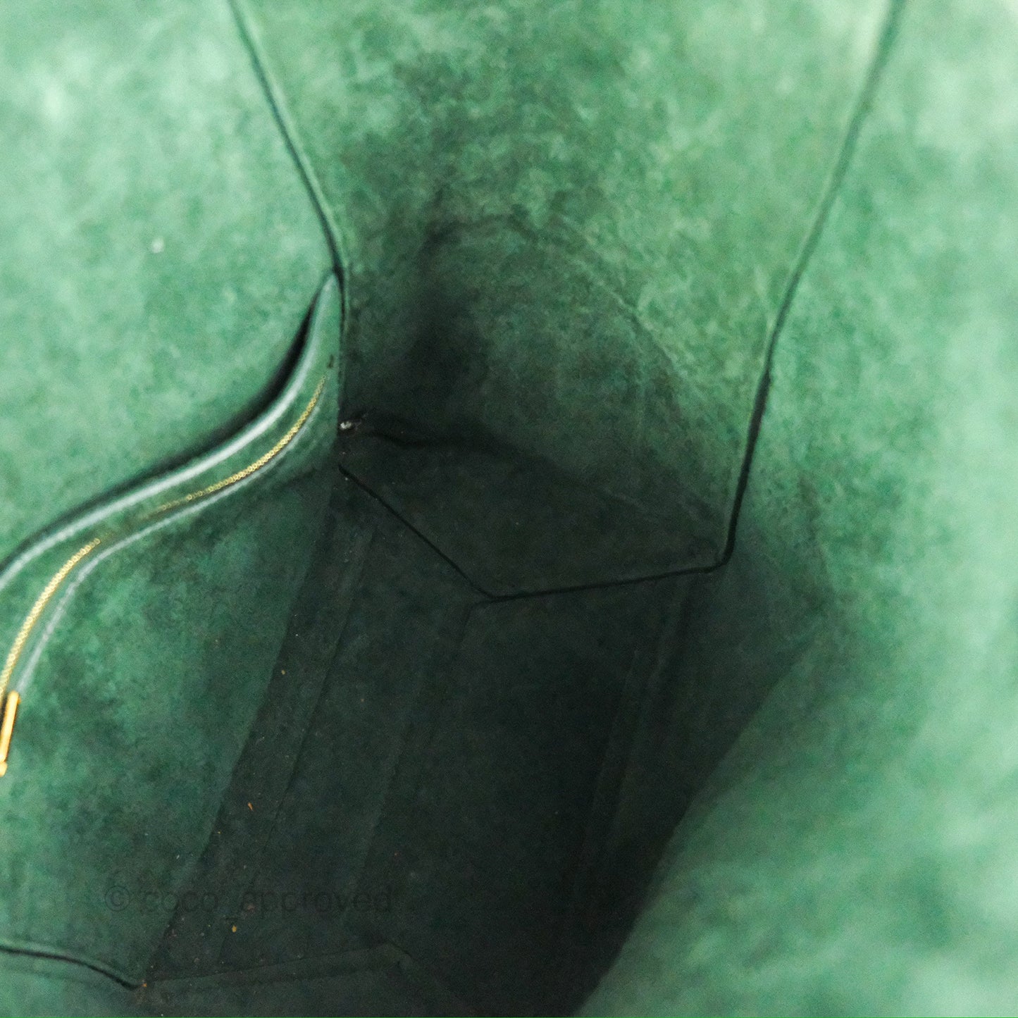 Celine Sangle Bucket Bag Grained Calfskin Dark Green