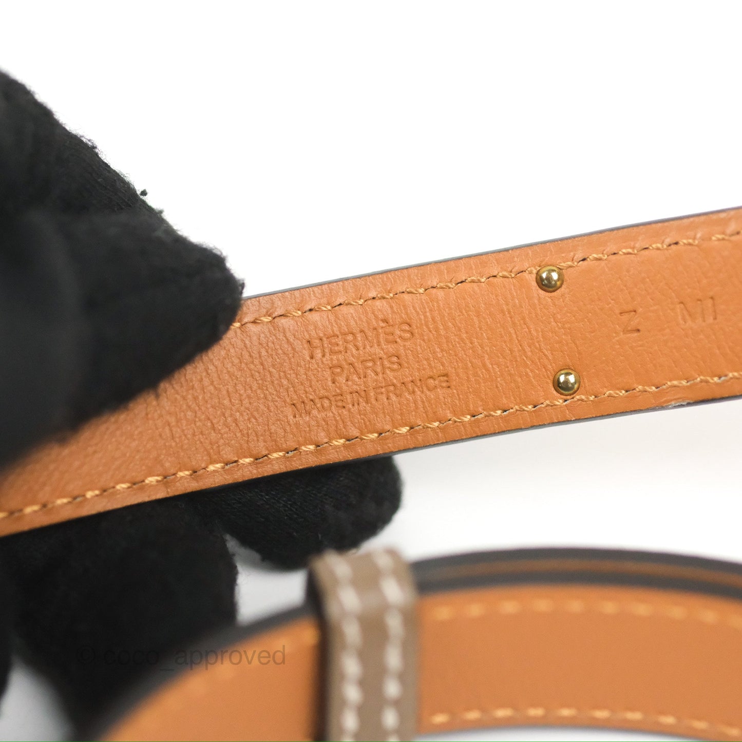 Hermès Kelly Buckle Belt Etoupe Epsom Rose Gold Hardware