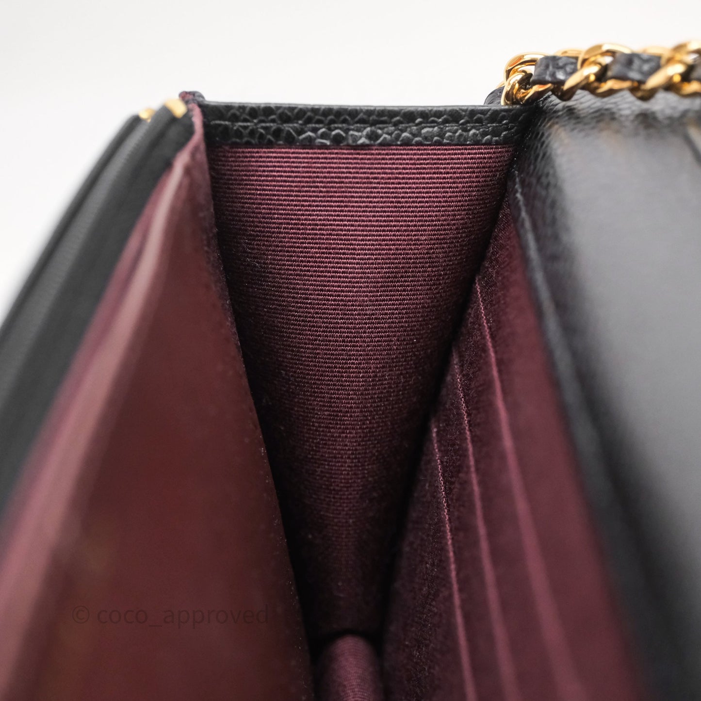 Chanel Quilted WOC Black Caviar Gold Hardware