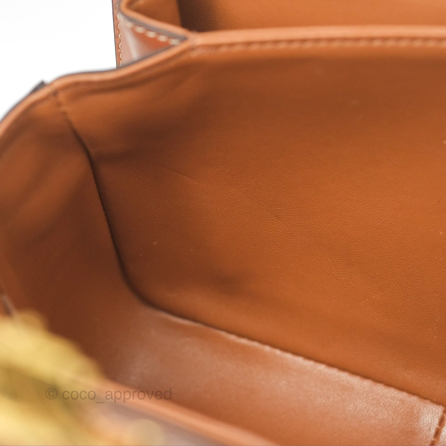 Celine Medium Triomphe Bag Triomphe Canvas Tan Calfskin