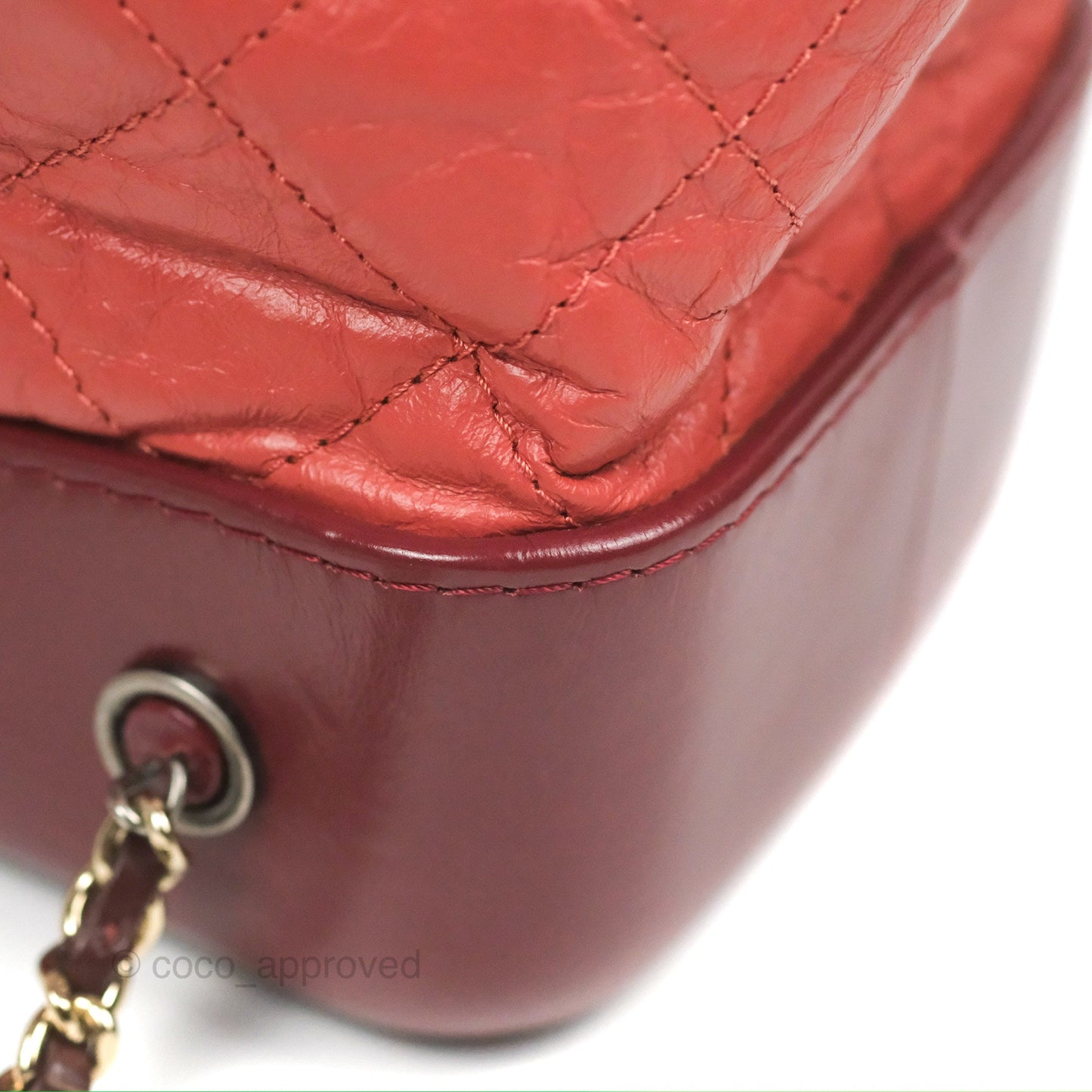 Chanel Medium Gabrielle Backpack Quilted Red Aged Calfskin