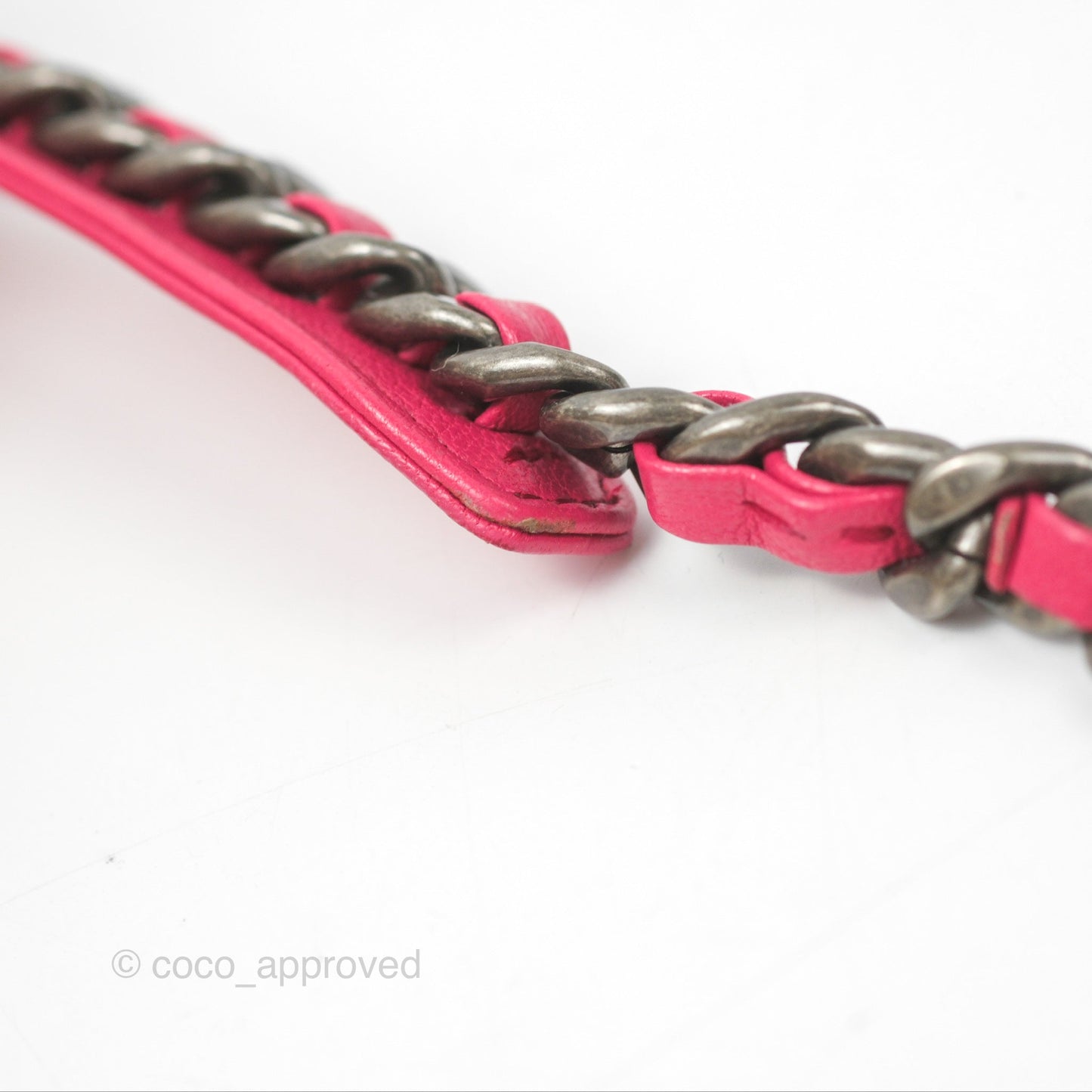 Chanel 19 Round Clutch With Chain Dark Pink Mixed Hardware