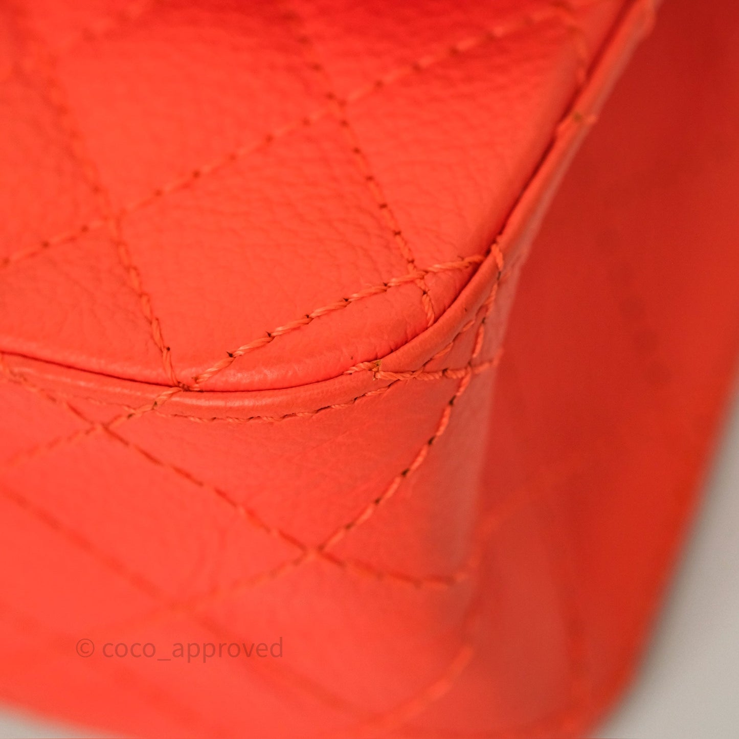 Chanel Mini Reissue 224 Tangerine Orange Goatskin Silver Hardware