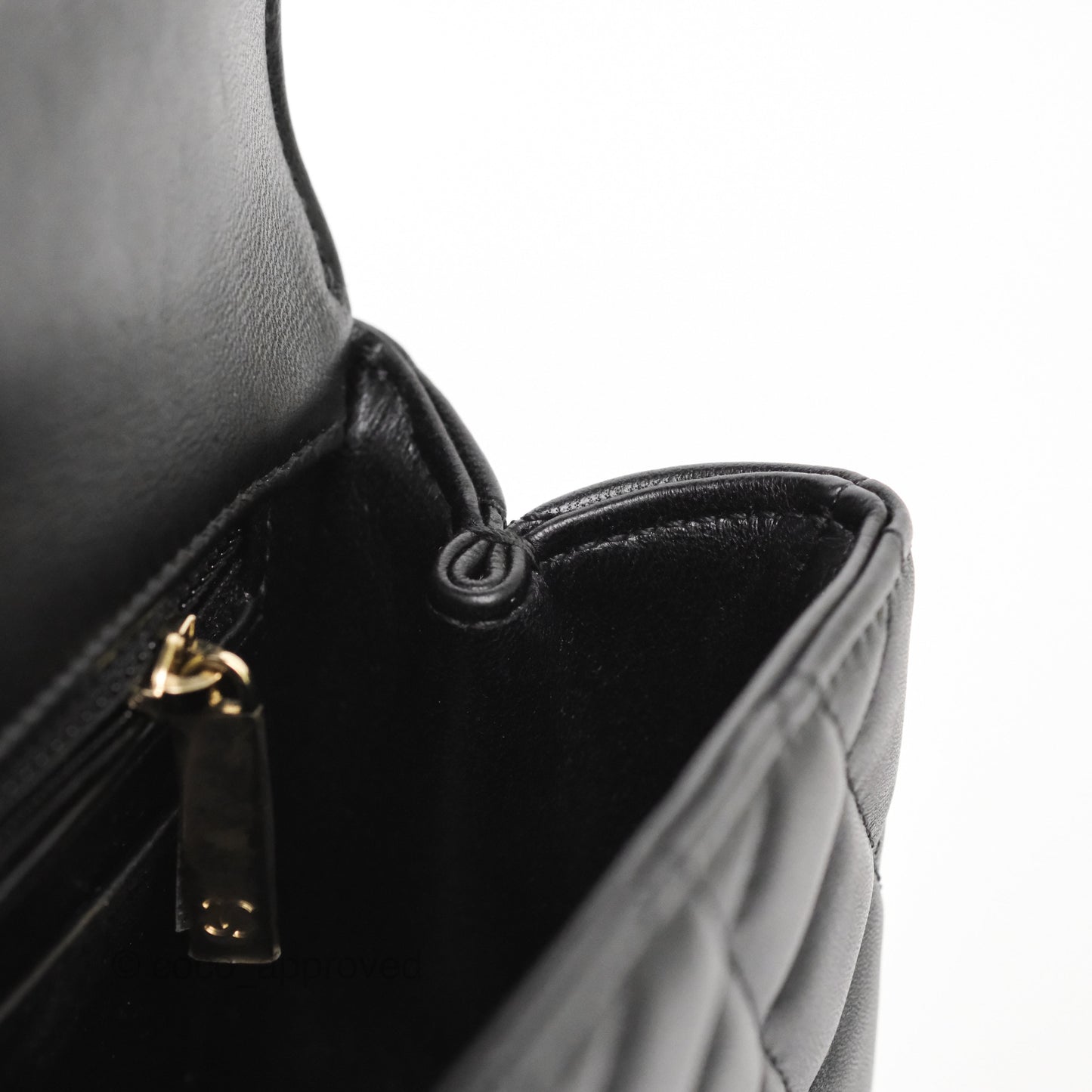 Chanel Crystals Top Handle Mini Rectangular Flap Bag Black Lambskin Gold Hardware 23A