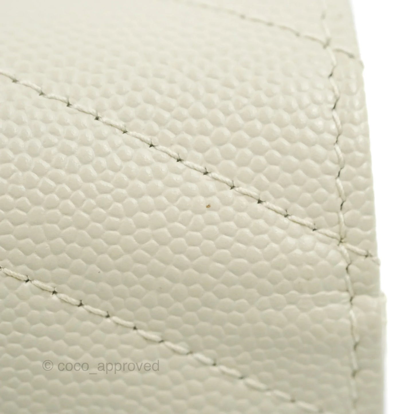 Saint Laurent Envelope Wallet On Chain Grained Leather Crema Soft Gold Hardware