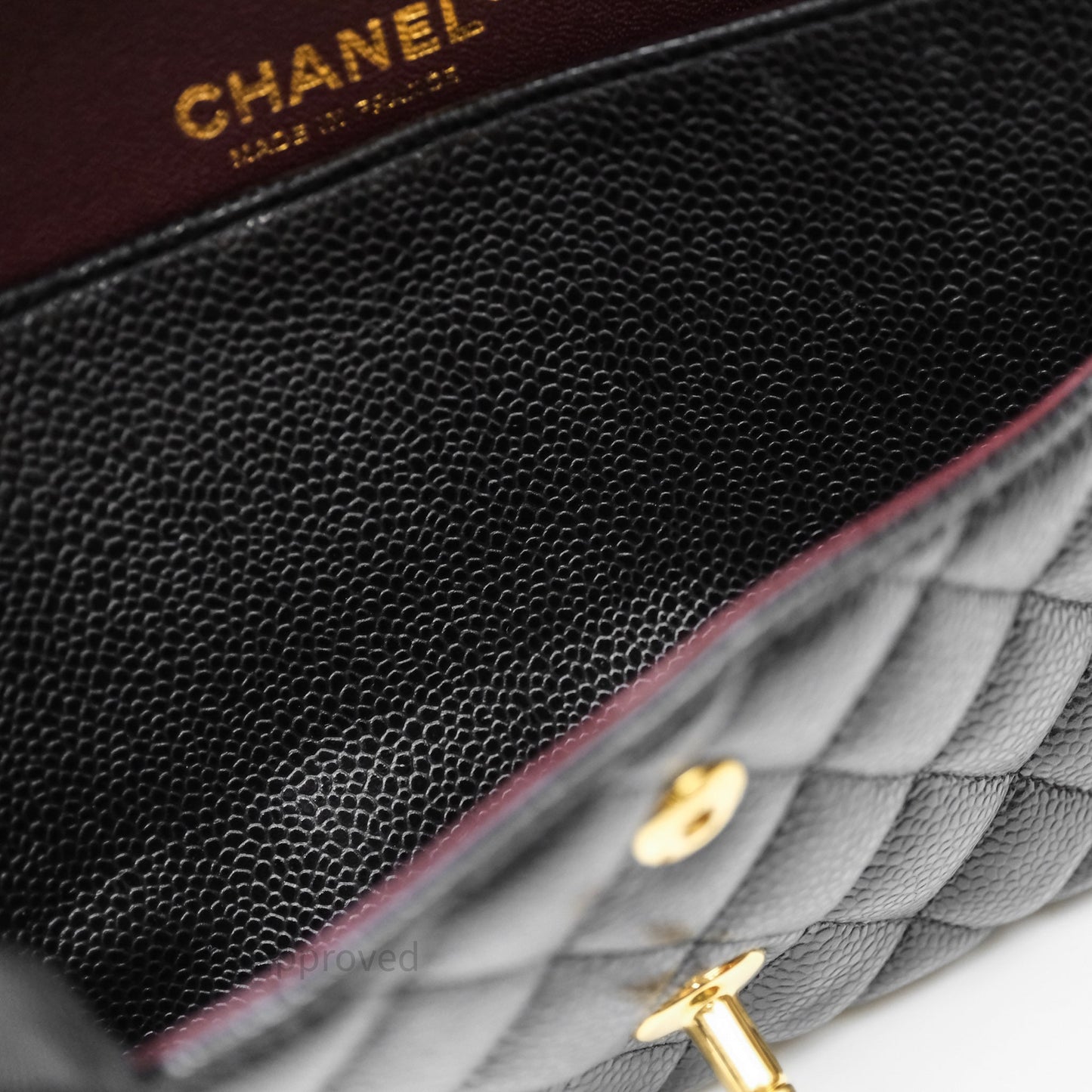 Chanel Classic Medium Flap Quilted Black Caviar Gold Hardware