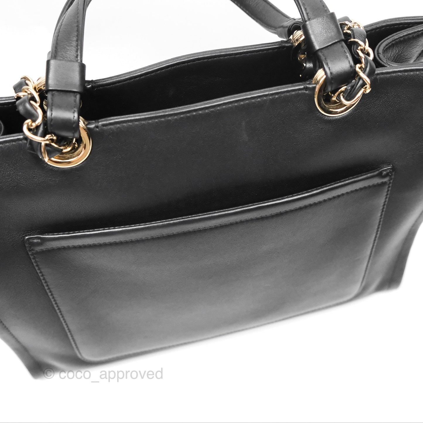 Chanel CC Zipped Shopping Tote Calfskin Gold Hardware