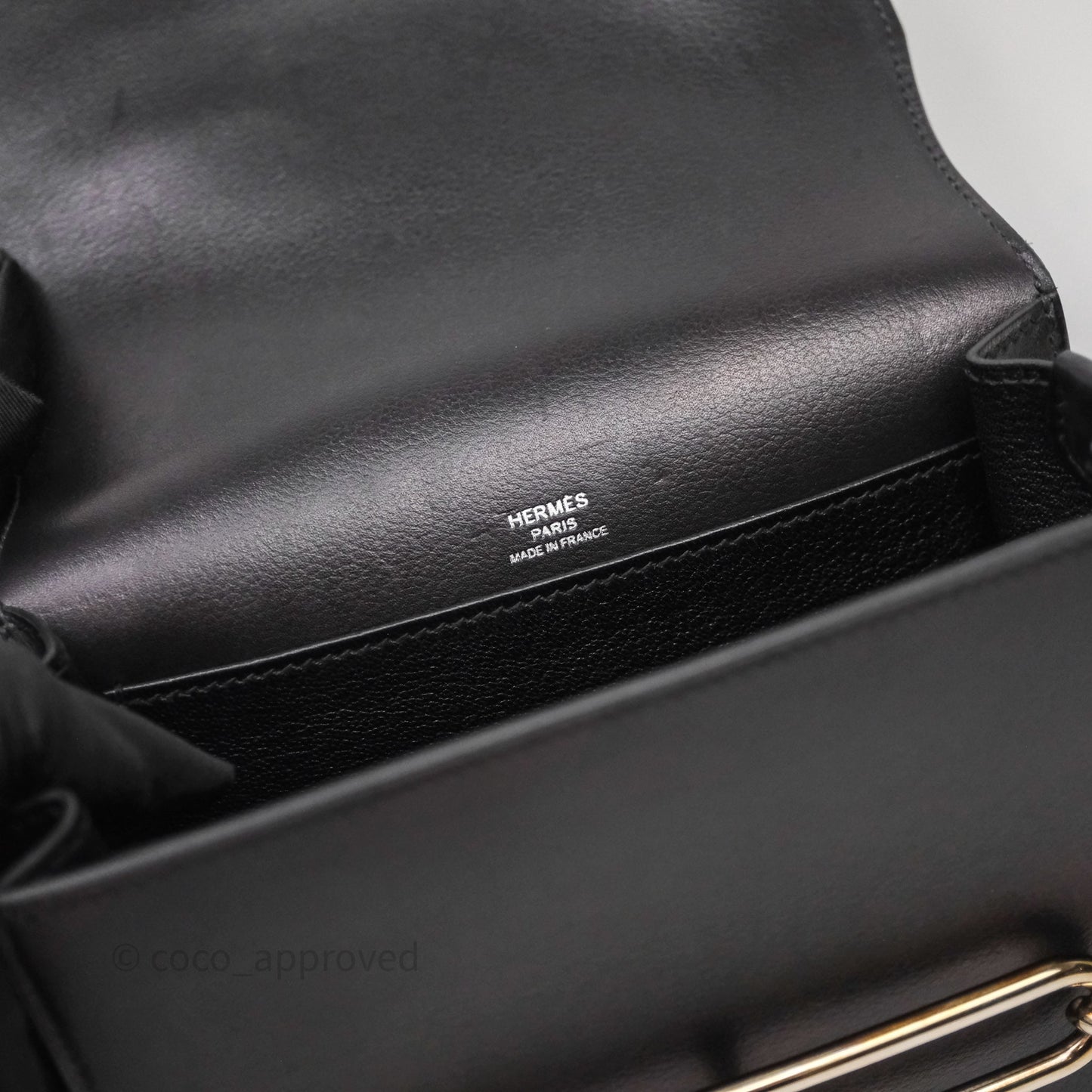 Hermès Roulis Mini 18 Black Noir 89 Palladium Hardware