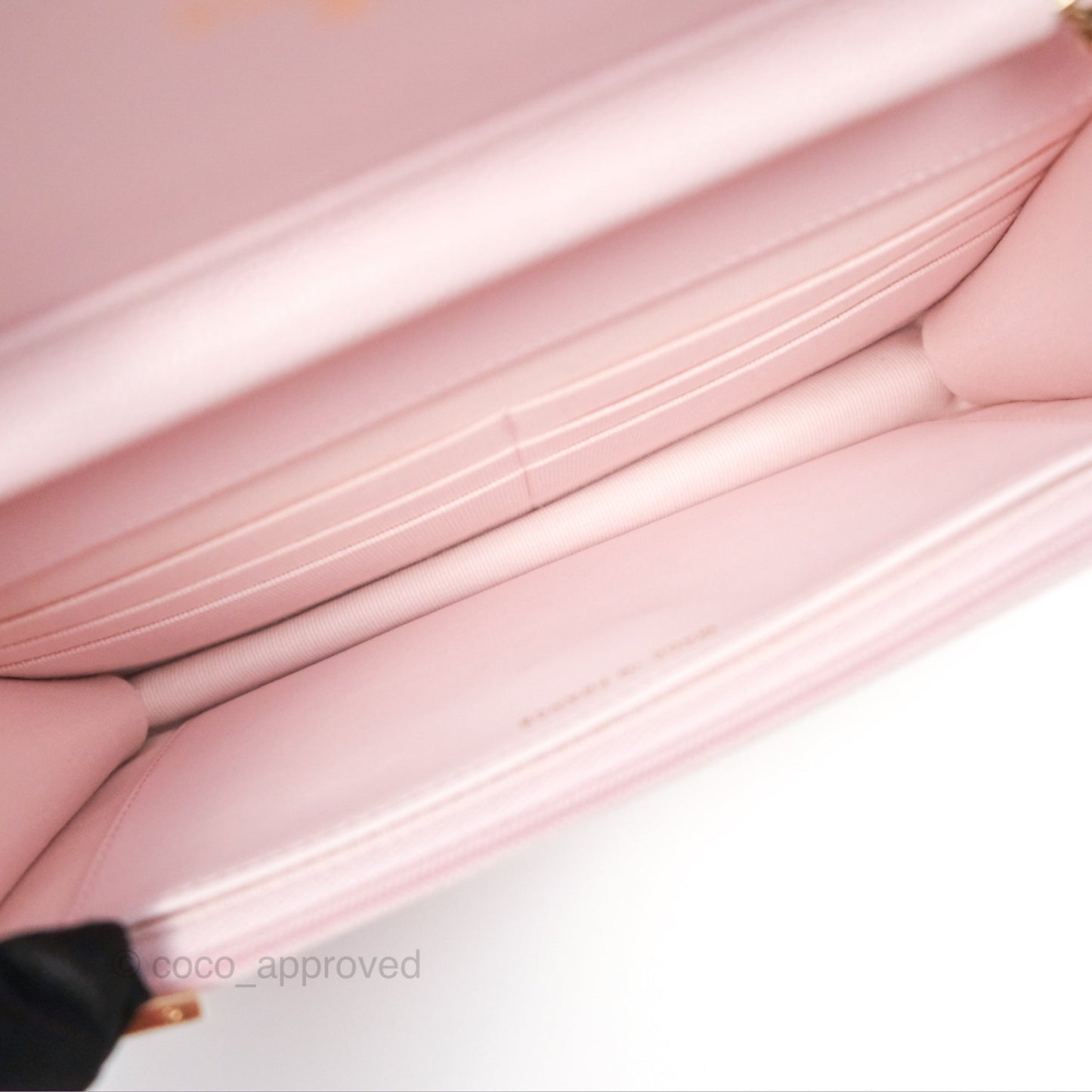 Chanel Classic Quilted Wallet On Chain WOC Sakura Pink Caviar Gold Hardware