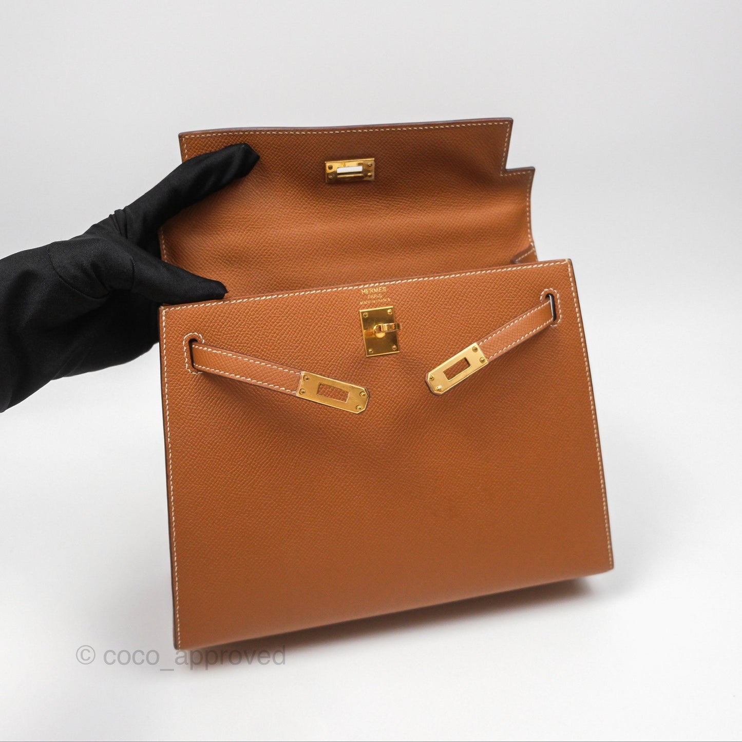 Hermès Kelly 25 Sellier Gold 37 Epsom Gold Hardware