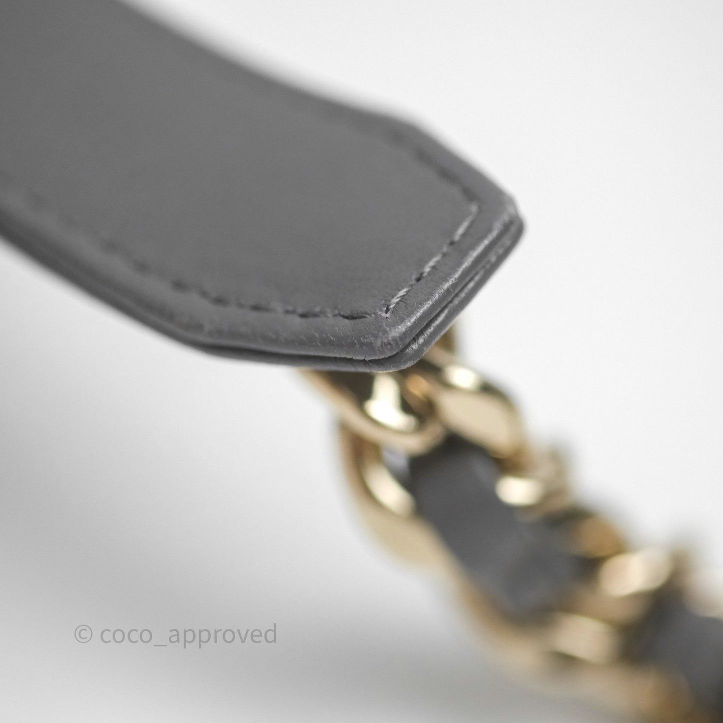 Chanel 19 Wallet on Chain WOC Grey Lambskin Mixed Hardware