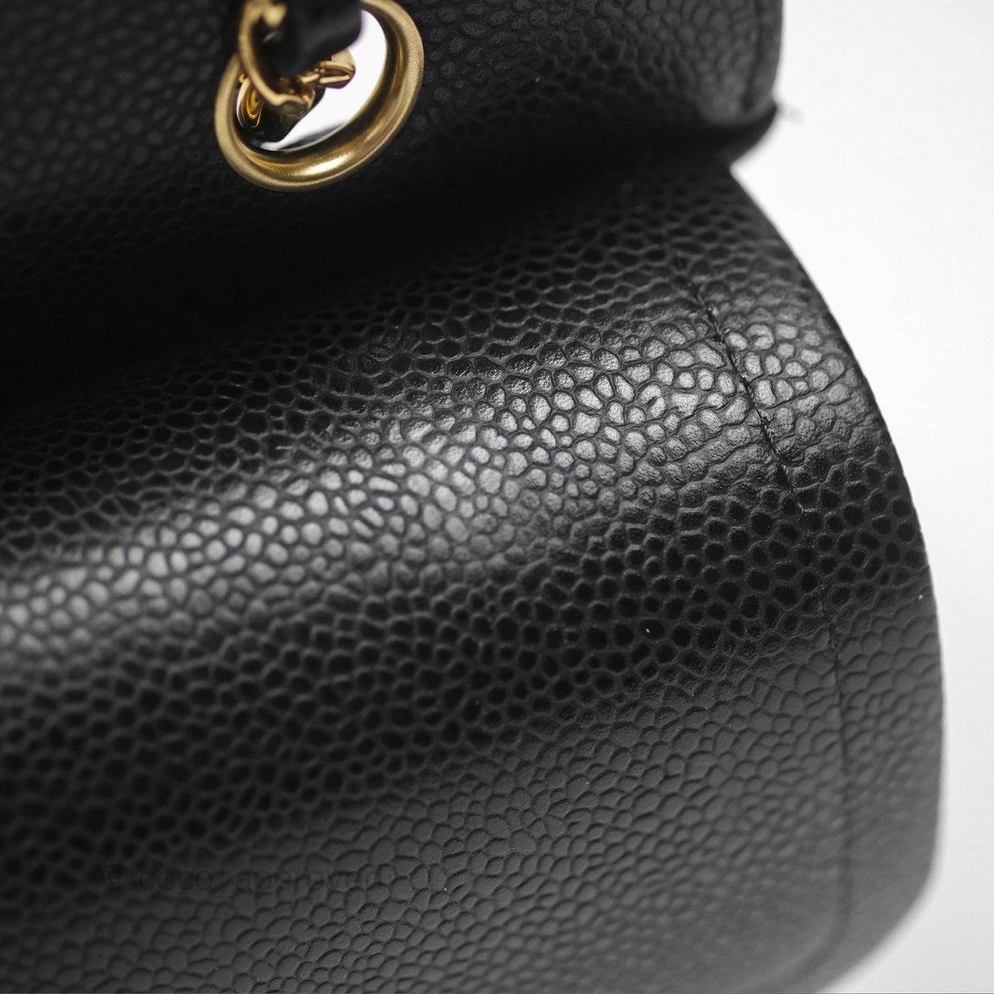 Chanel Classic M/L Medium Flap Quilted Black Caviar Gold Hardware