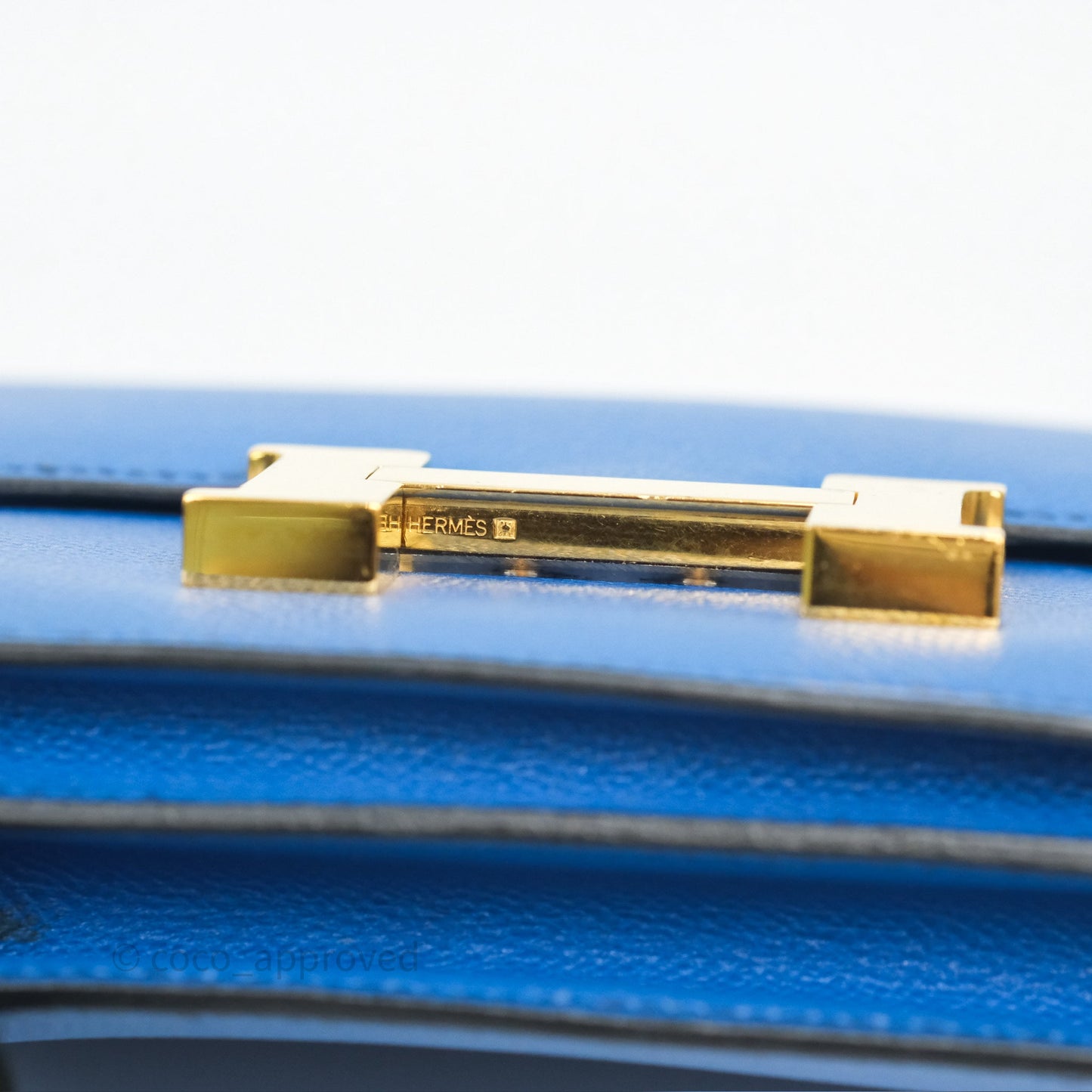 Hermès Constance Mini 18cm Bleu Izmir 7W Epsom Gold Hardware