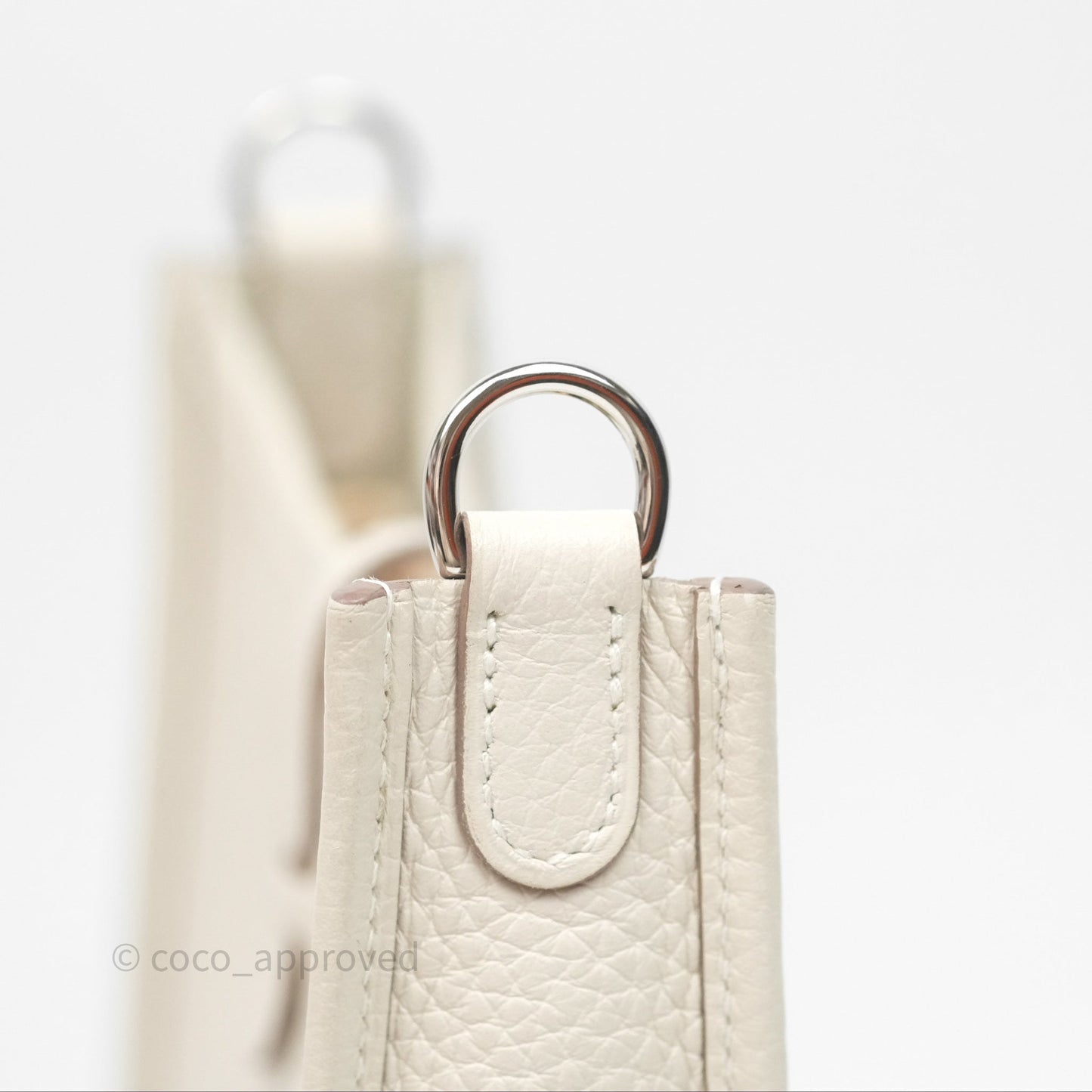 Hermès Mini Evelyne Craie 10 Clemence Palladium Hardware