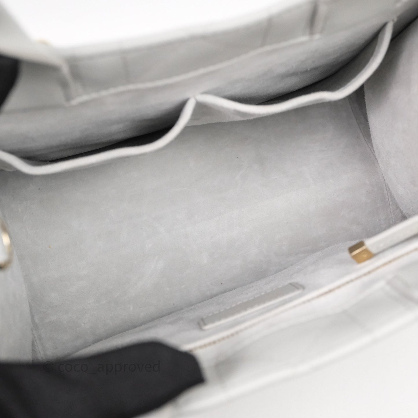 Christian Dior Small Dior Book Tote Cloud Gray Macrocannage Calfskin