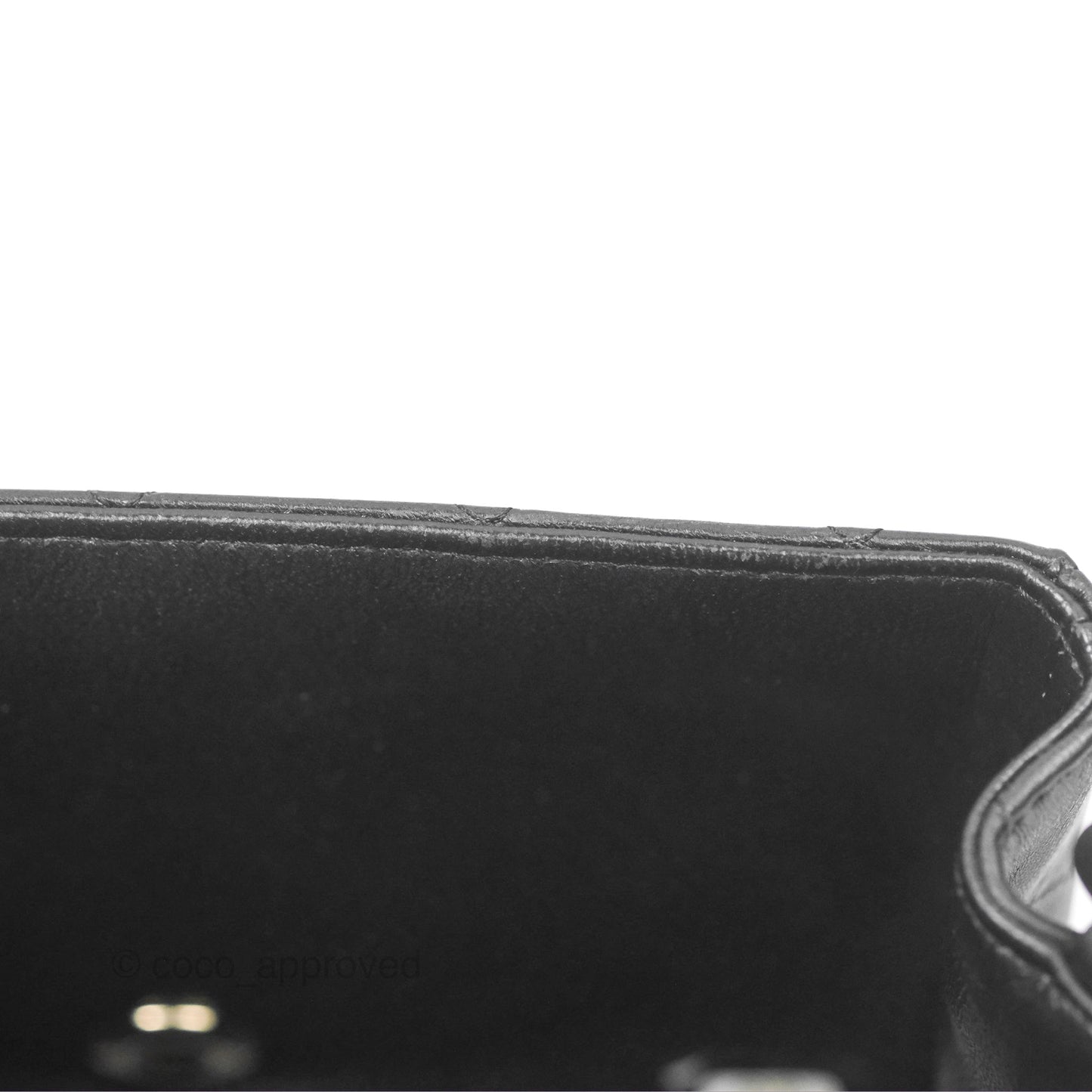Chanel Mini Square Quilted Black Lambskin Gold Hardware